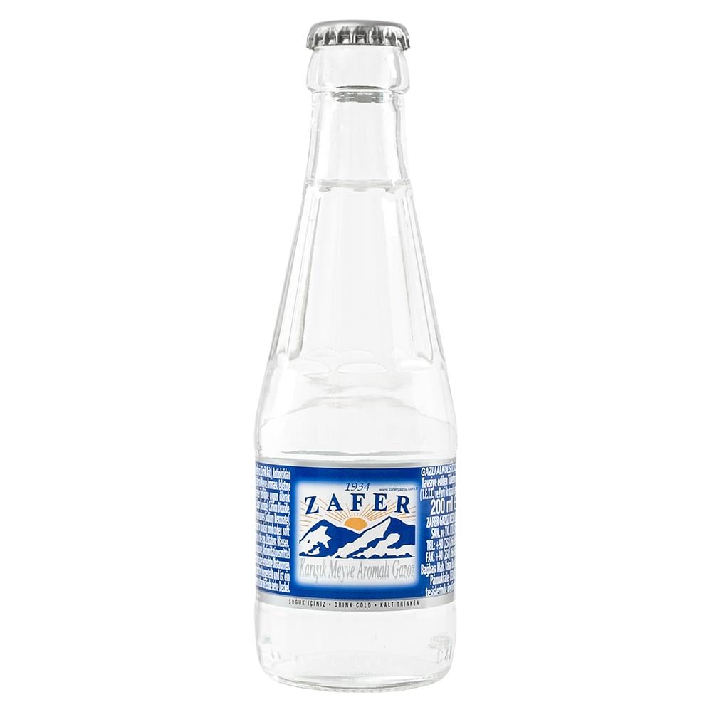 Zafer Sade Gazoz Cam Şişe 200 ml x 12 Adet