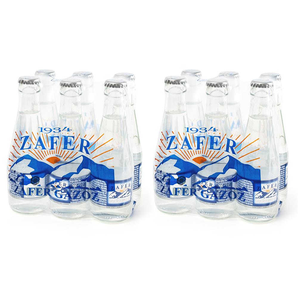 Zafer Sade Gazoz Cam Şişe 200 ml x 12 Adet