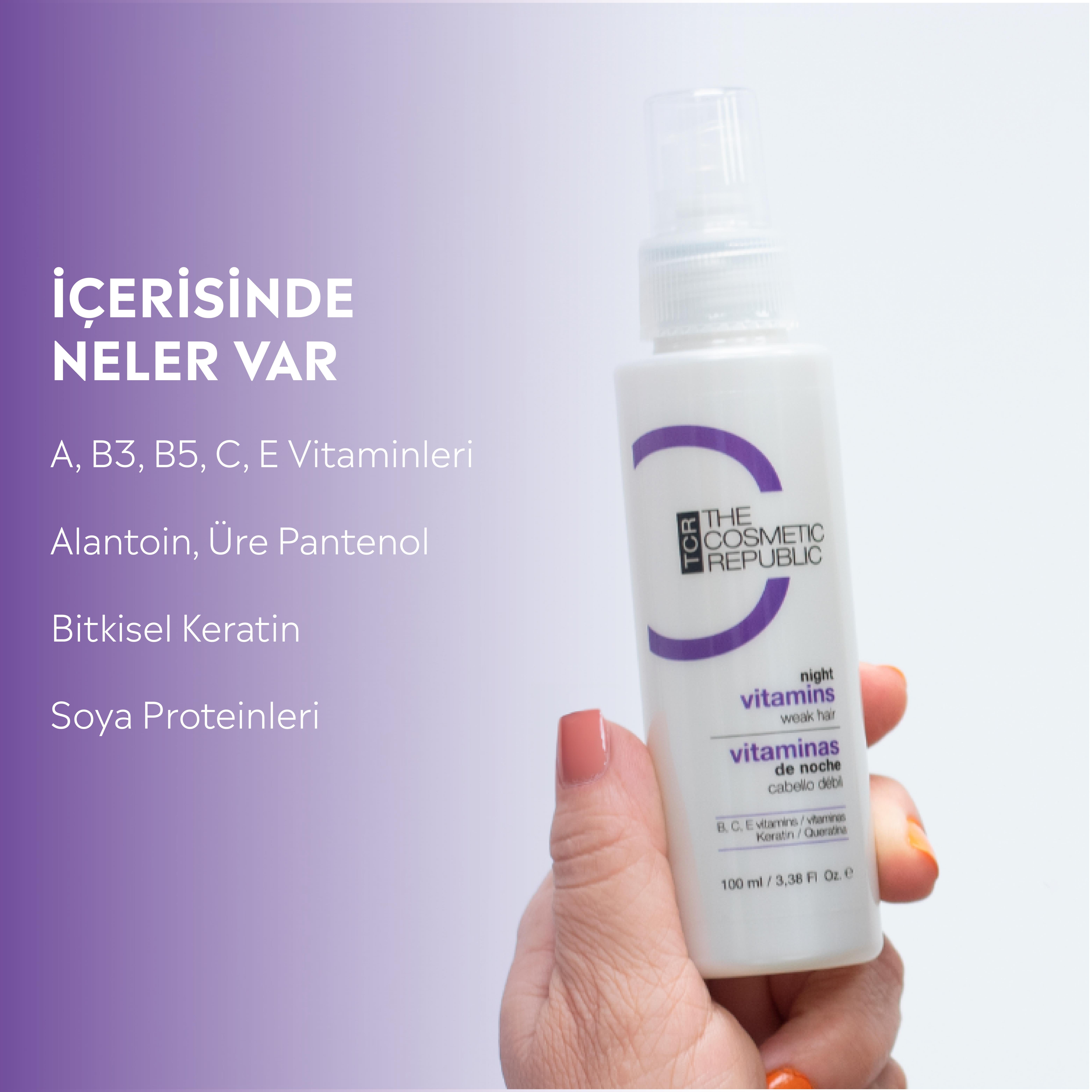 Yıpranmış Saçlar İçin Güçlendirici Ve Besleyici Gece Vitamini