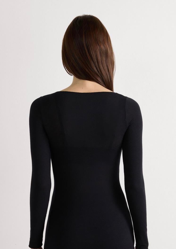  Transparan Siyah Bluz