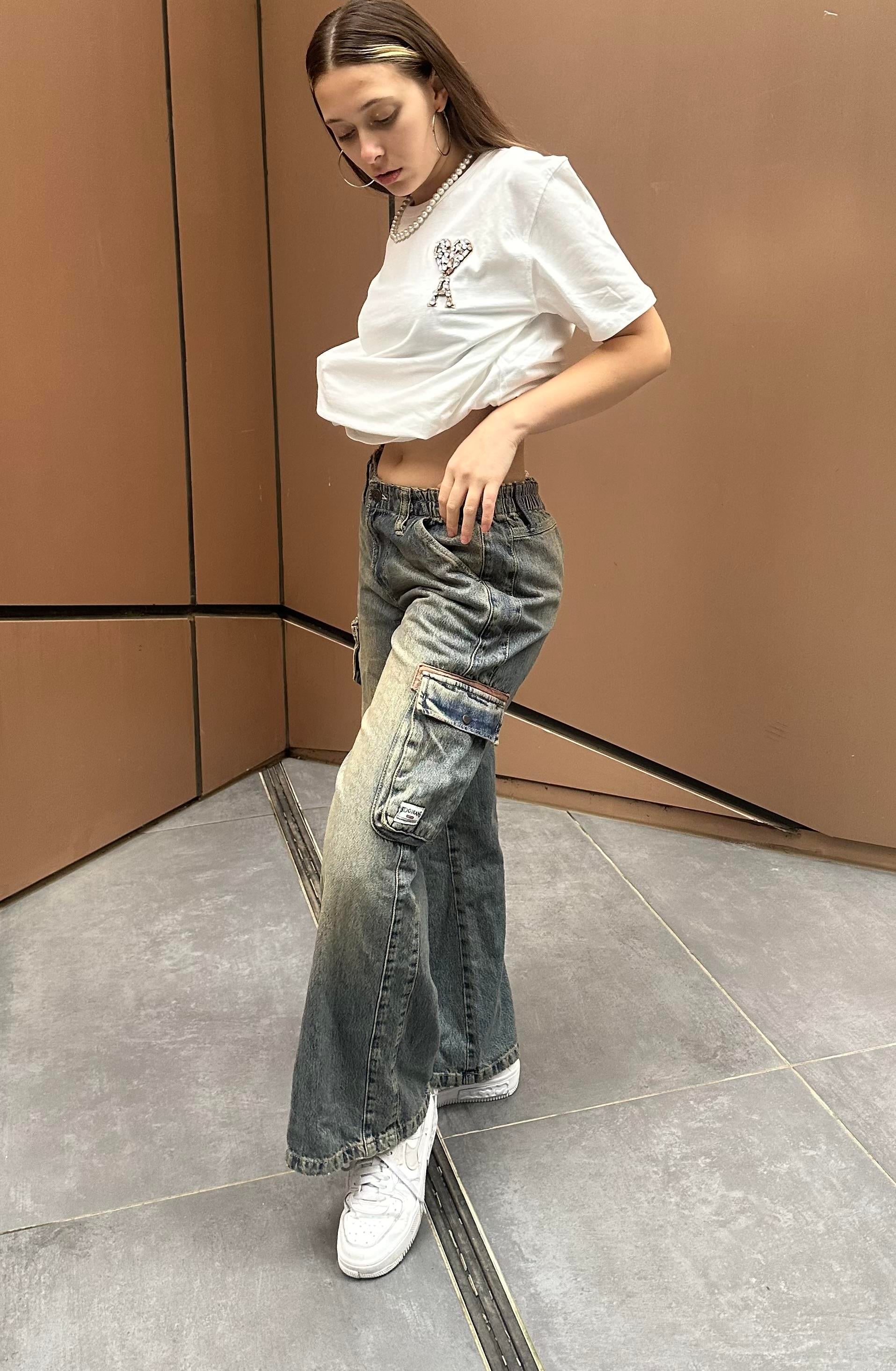 Cep Detaylı Yıkamalı Kargo Pantalon