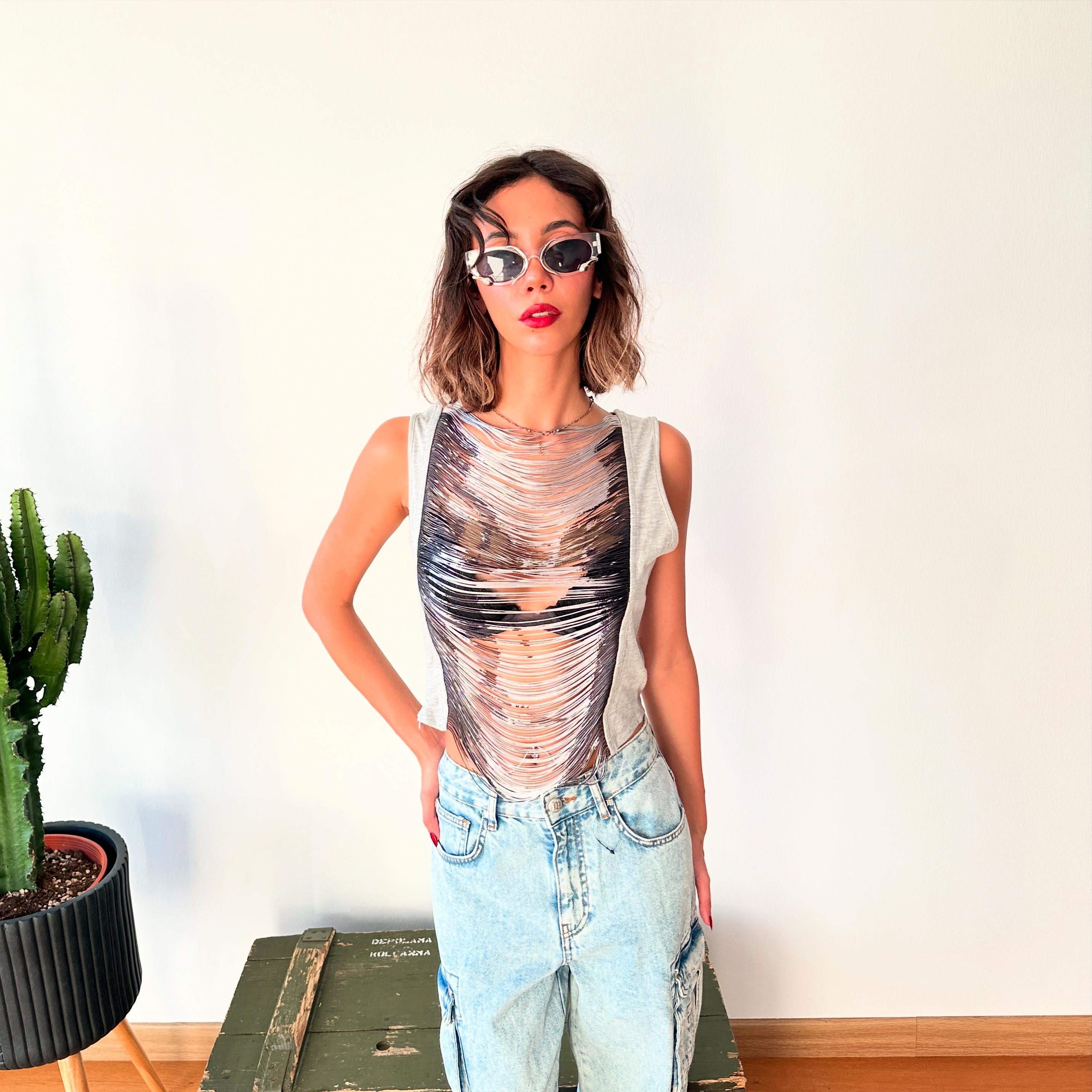 İp Detaylı Bluz