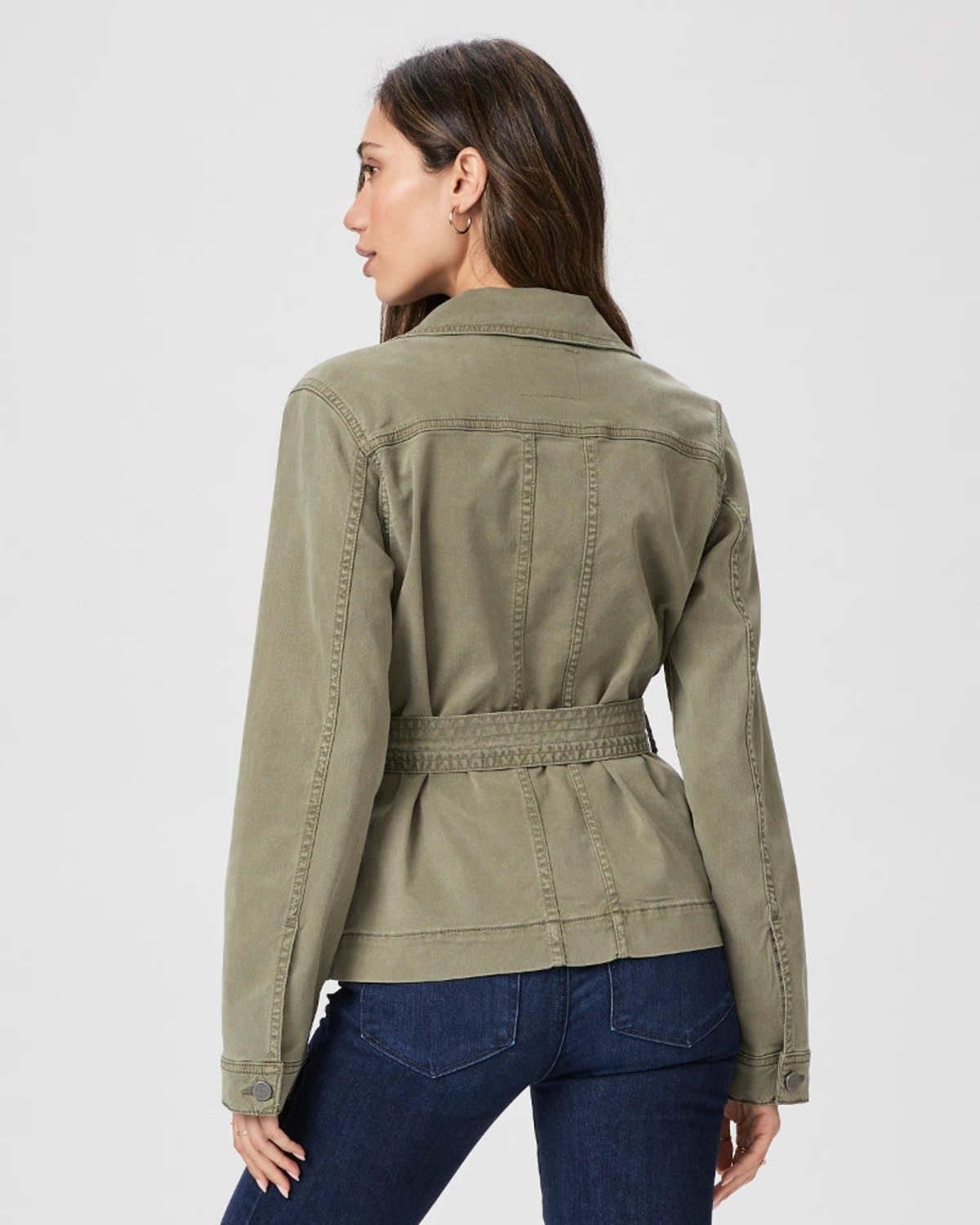 Organik Kumaş Yeşil Cep Detaylı Ceket