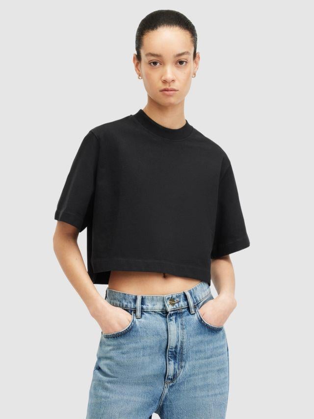 Oversize Arkası Yazı Detaylı Siyah Tshırt