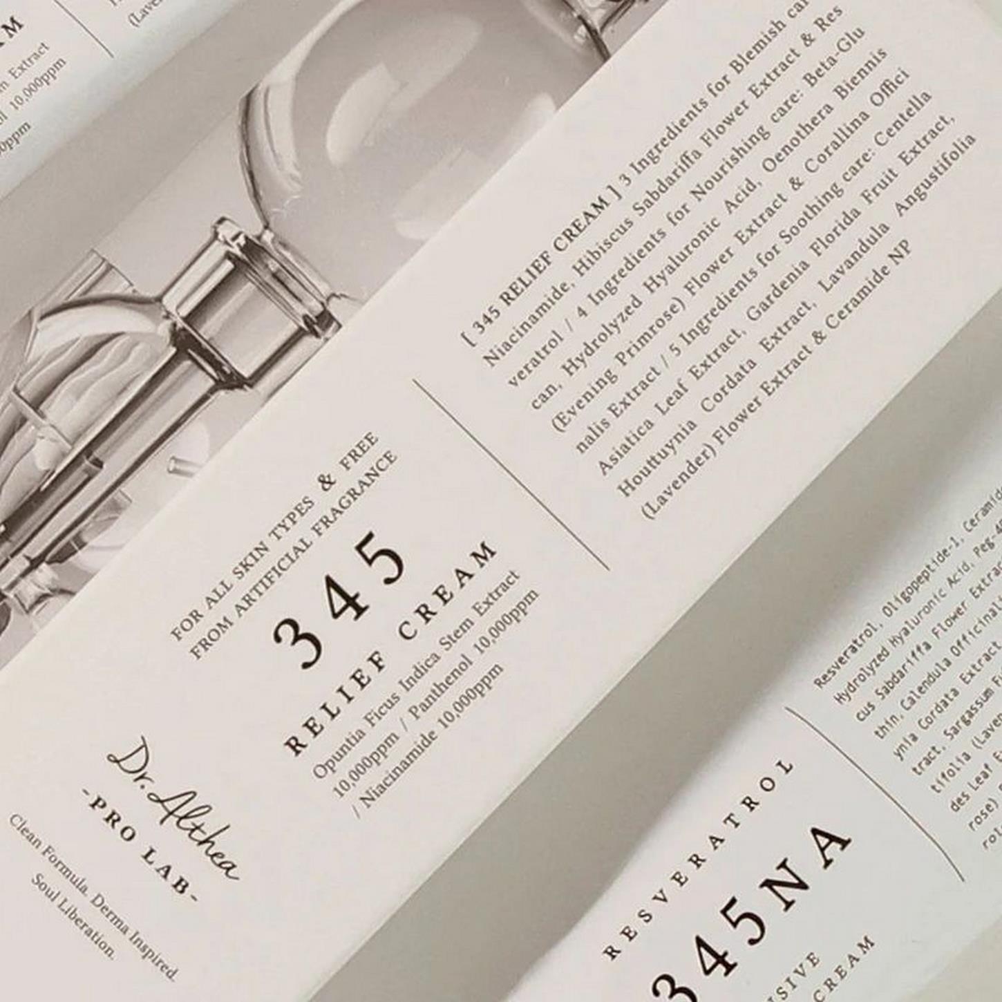 Dr. Althea 345 Relief Cream - Kızarıklık ve Tahrişe Karşı, Akne Sonrası Onarıcı Krem 50ml