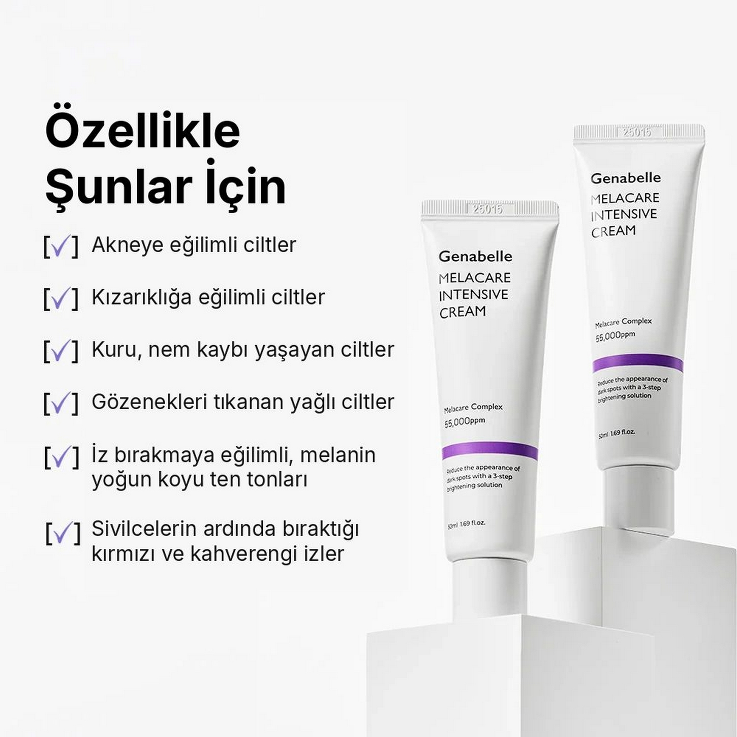 Genabelle Melacare Intensive Cream – Cilt Tonu Eşitleyici Yoğun Bakım Kremi 50ml