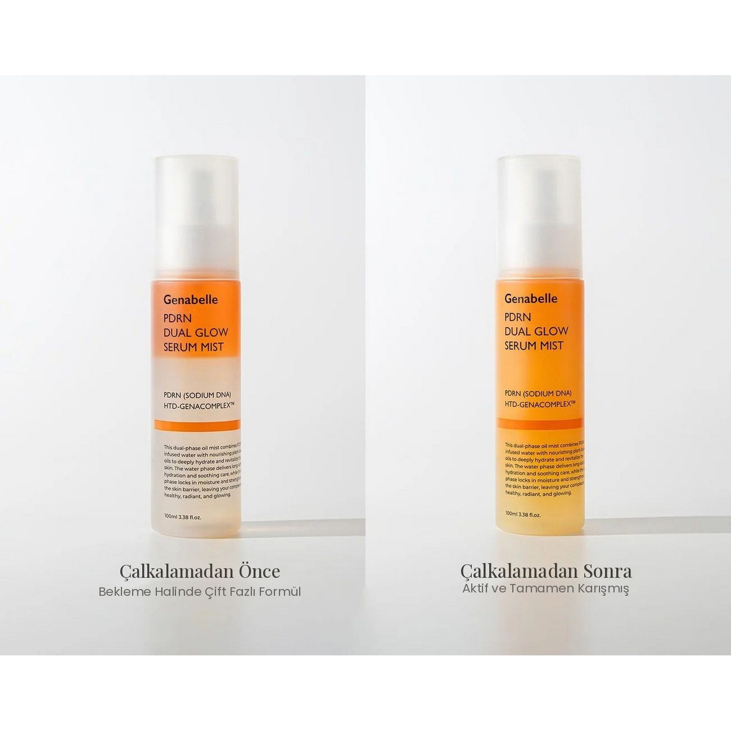 Genabelle PDRN Dual Glow Serum Mist – Somon DNA (PDRN) İçeren Çift Etkili Işıltı ve Nem Veren Mist 100ml