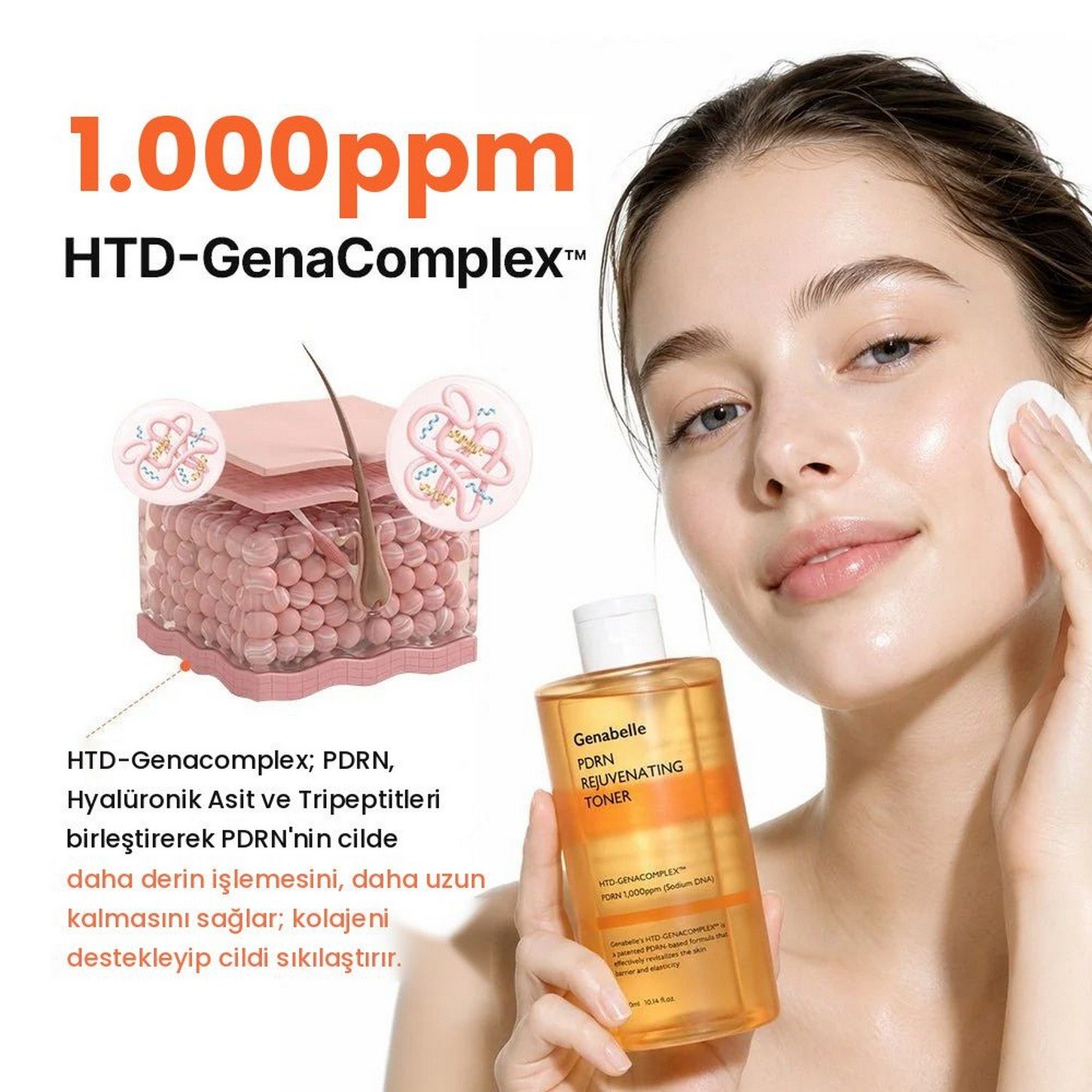 Genabelle PDRN Rejuvenating Toner – PDRN İçeren Hücre Yenileyici ve Sıkılaştırıcı Tonik 300ml