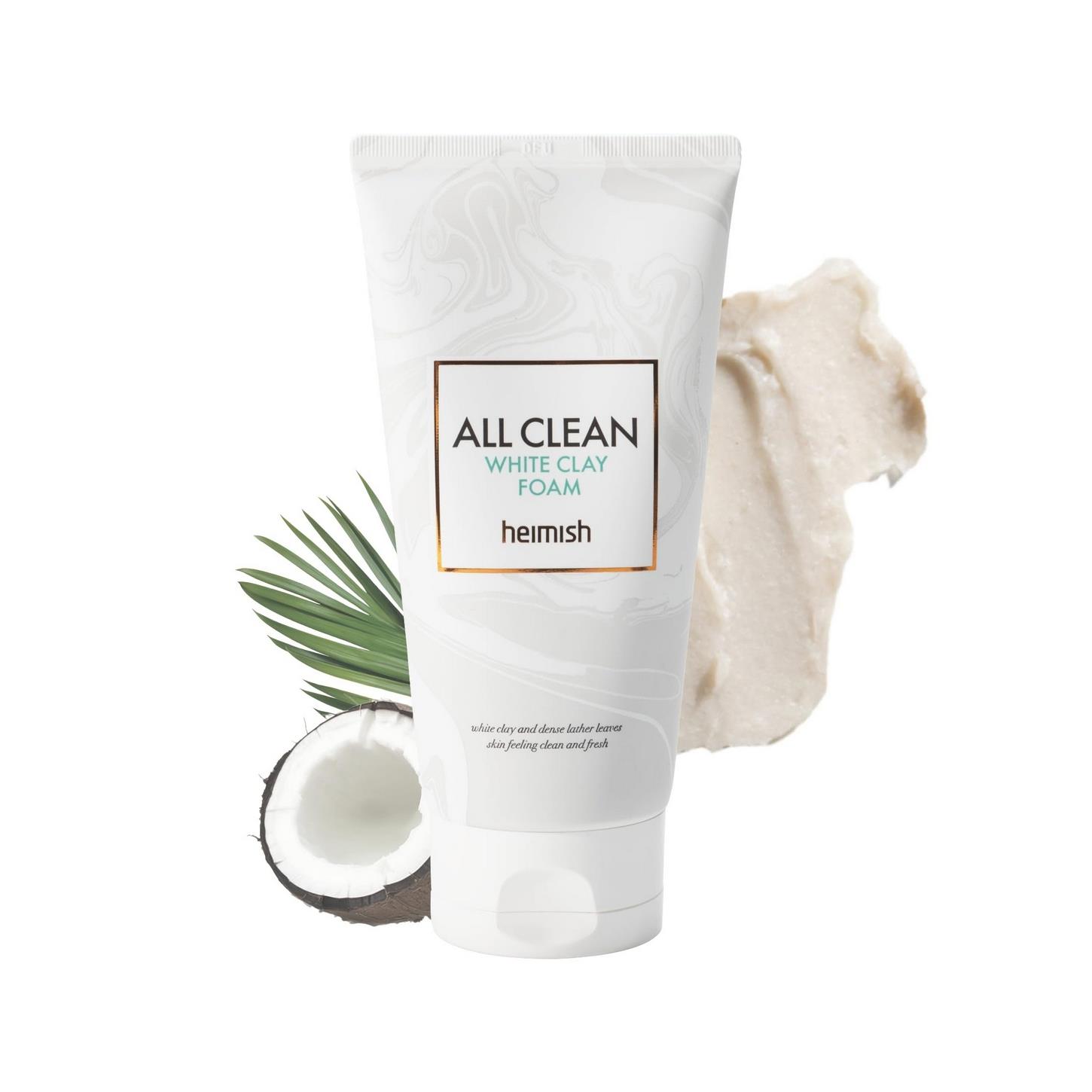 Heimish All Clean White Clay Foam - Gözenek Temizleyici ve Arındırıcı Beyaz Kil Köpük Temizleyici 150g