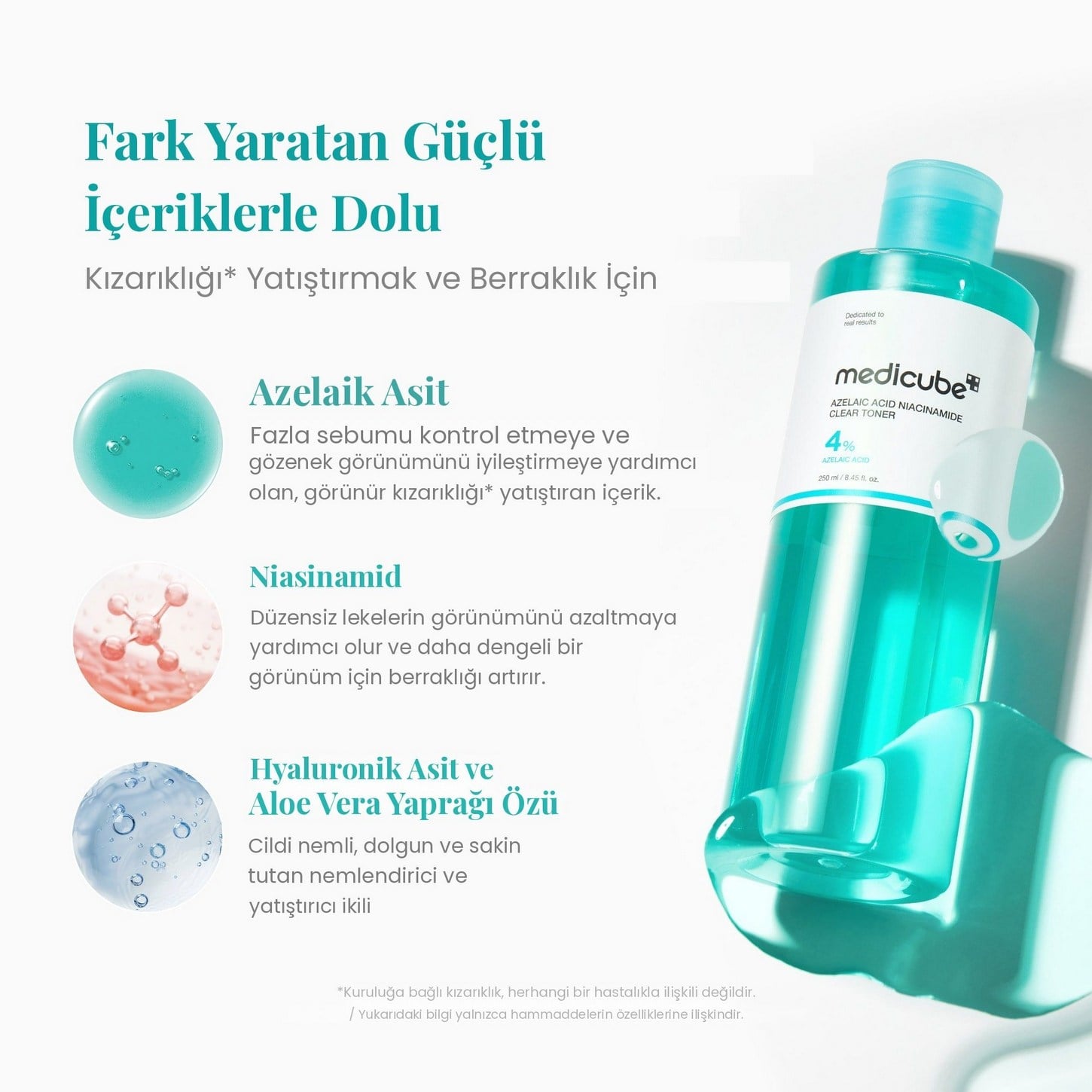 Medicube Azelaic Acid Niacinamide Clear Toner – Arındırıcı Dengeleyici Tonik 250ml
