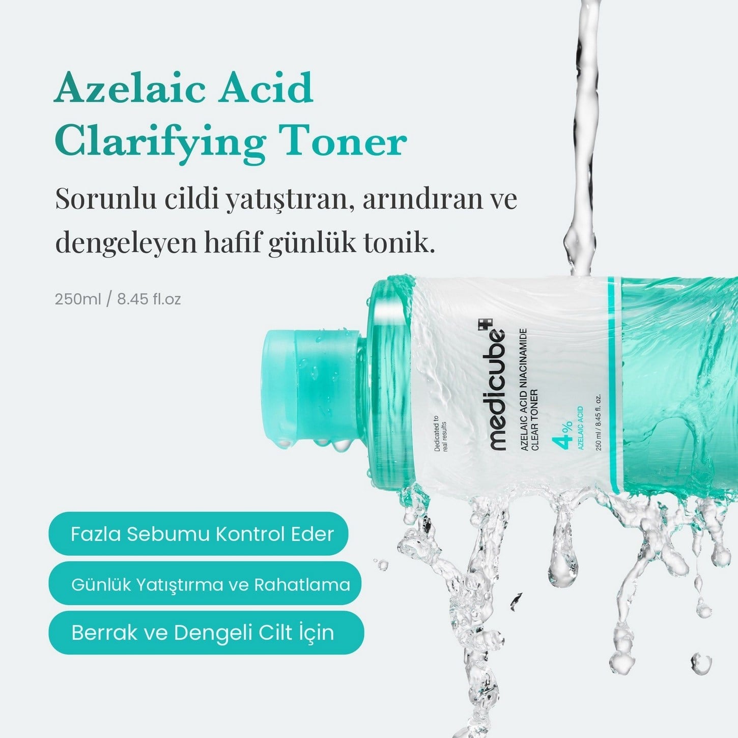 Medicube Azelaic Acid Niacinamide Clear Toner – Arındırıcı Dengeleyici Tonik 250ml