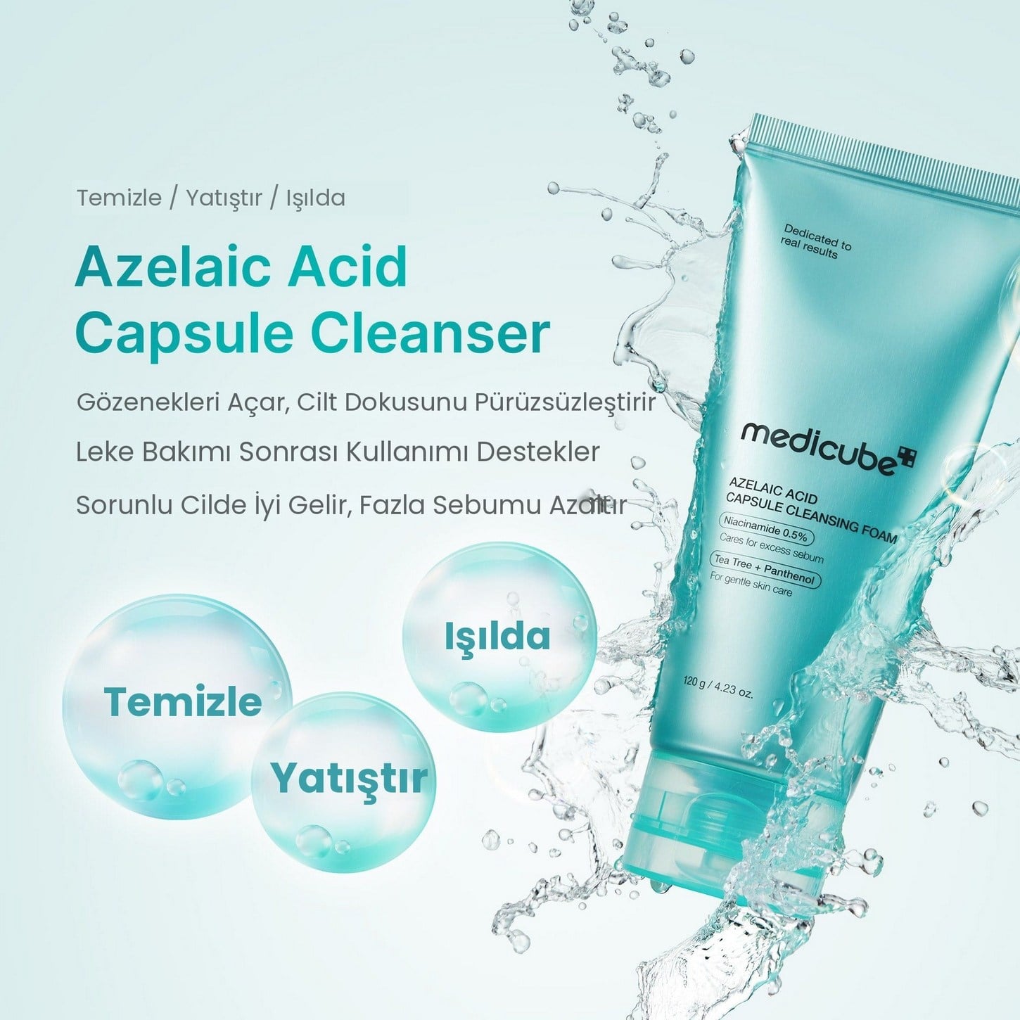 Medicube Azelaic Acid Niacinamide Deep Clean Foam Cleanser – Arındırıcı Köpük Temizleyici 120g