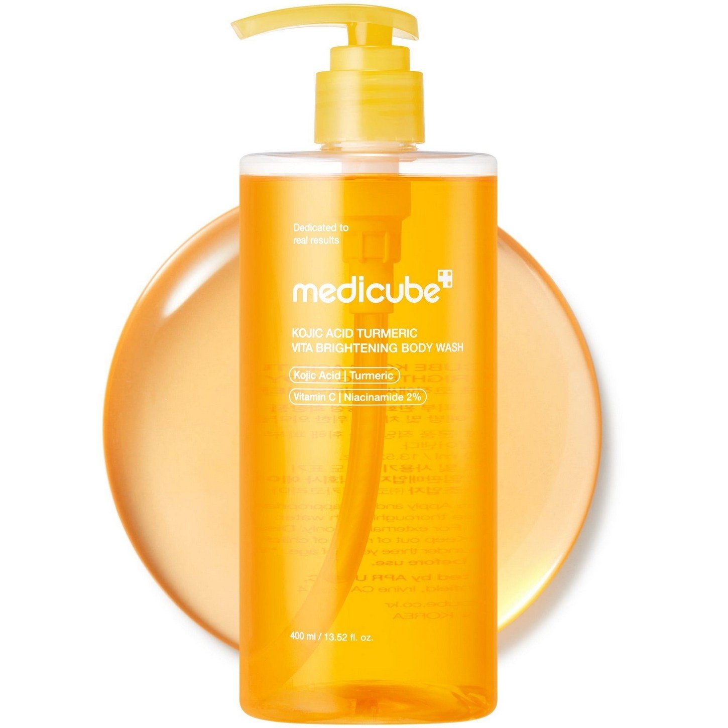 Medicube Kojic Acid Turmeric Vita Brightening Body Wash – Kojik Asit, Zerdeçal ve Vitamin İçeren Aydınlatıcı Vücut Şampuanı 400ml