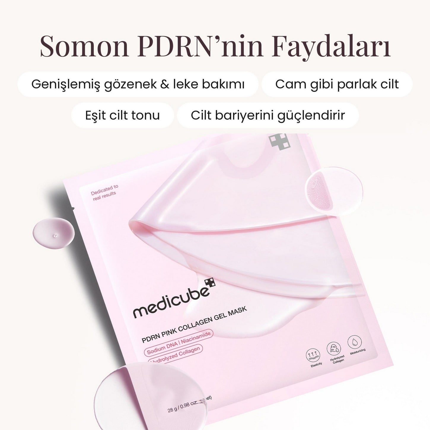 Medicube PDRN Pink Collagen Gel Mask (4 Adet) – Sıkılaştırıcı Kolajen Jel Maske 4ea