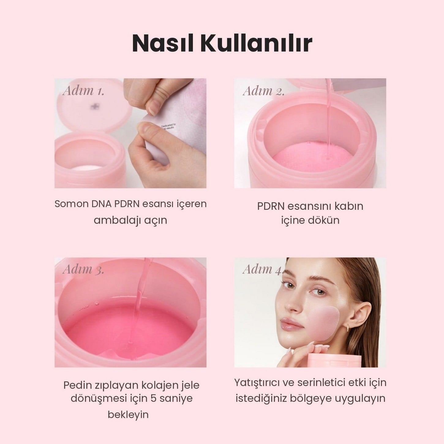 Medicube PDRN Pink Collagen Toning Gel Toner Pad – Kolajen İçerikli Canlandırıcı Tonik Ped 70pcs