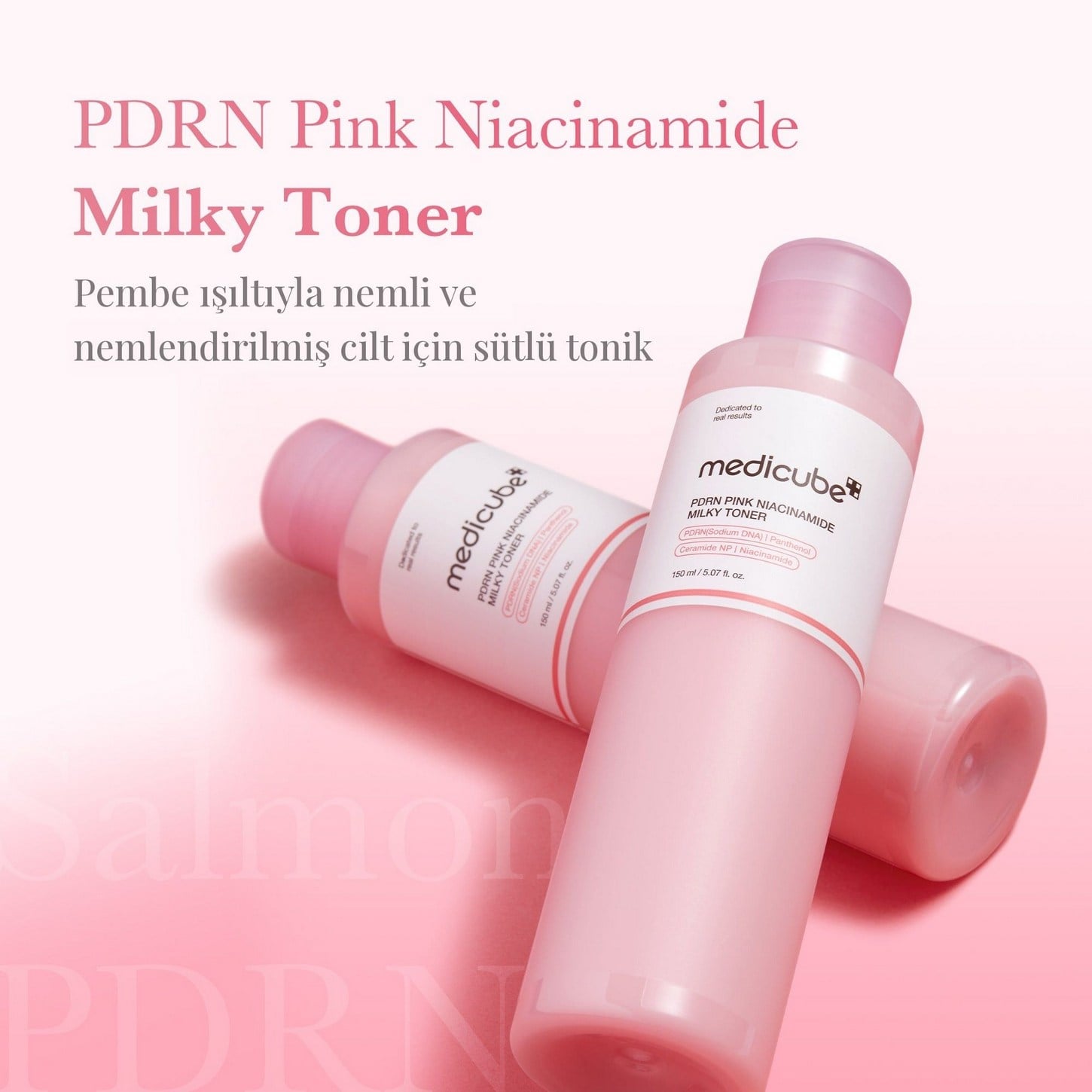 Medicube PDRN Pink Niacinamide Milky Toner – Sıkılaştırıcı Pembe Süt Tonik 150ml