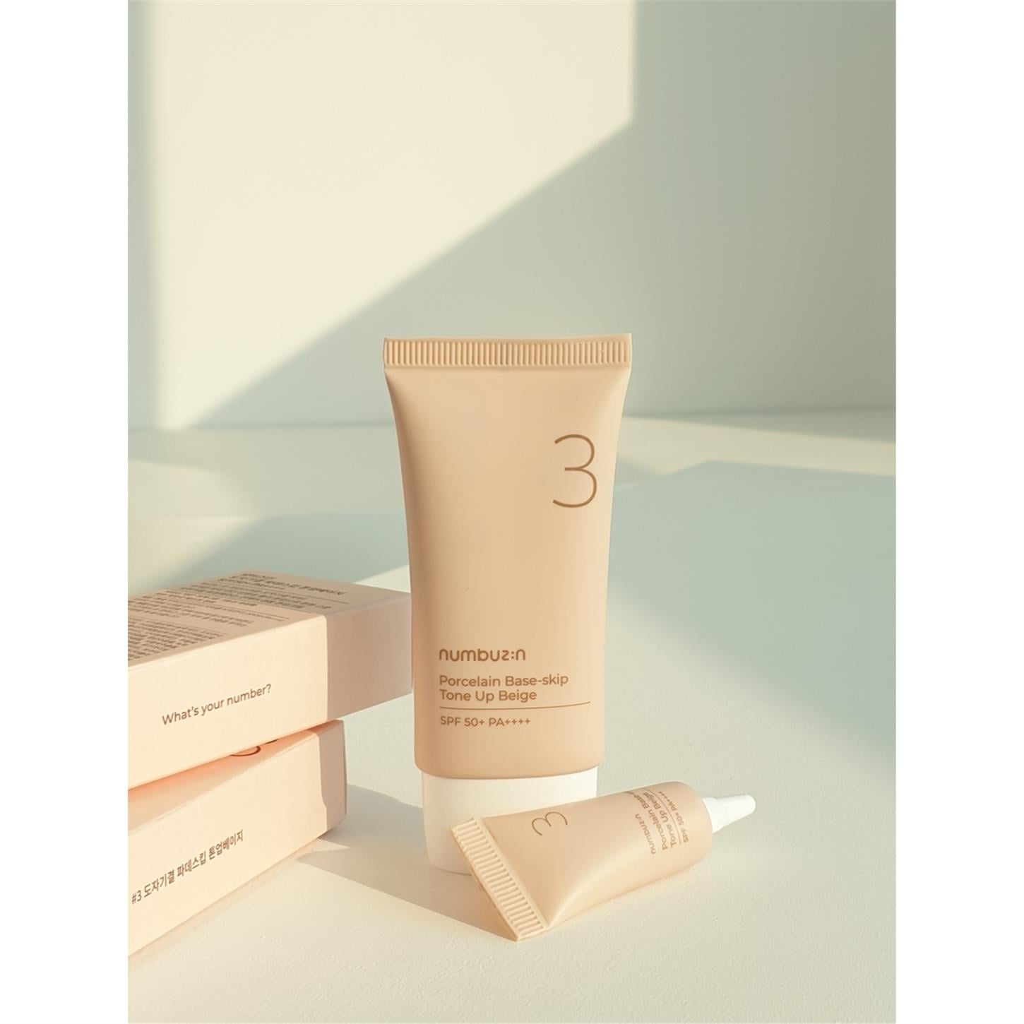 No.3 Porcelain Base-skip Tone Up Beige - Ton Eşitleyici Güneş Koruyucu