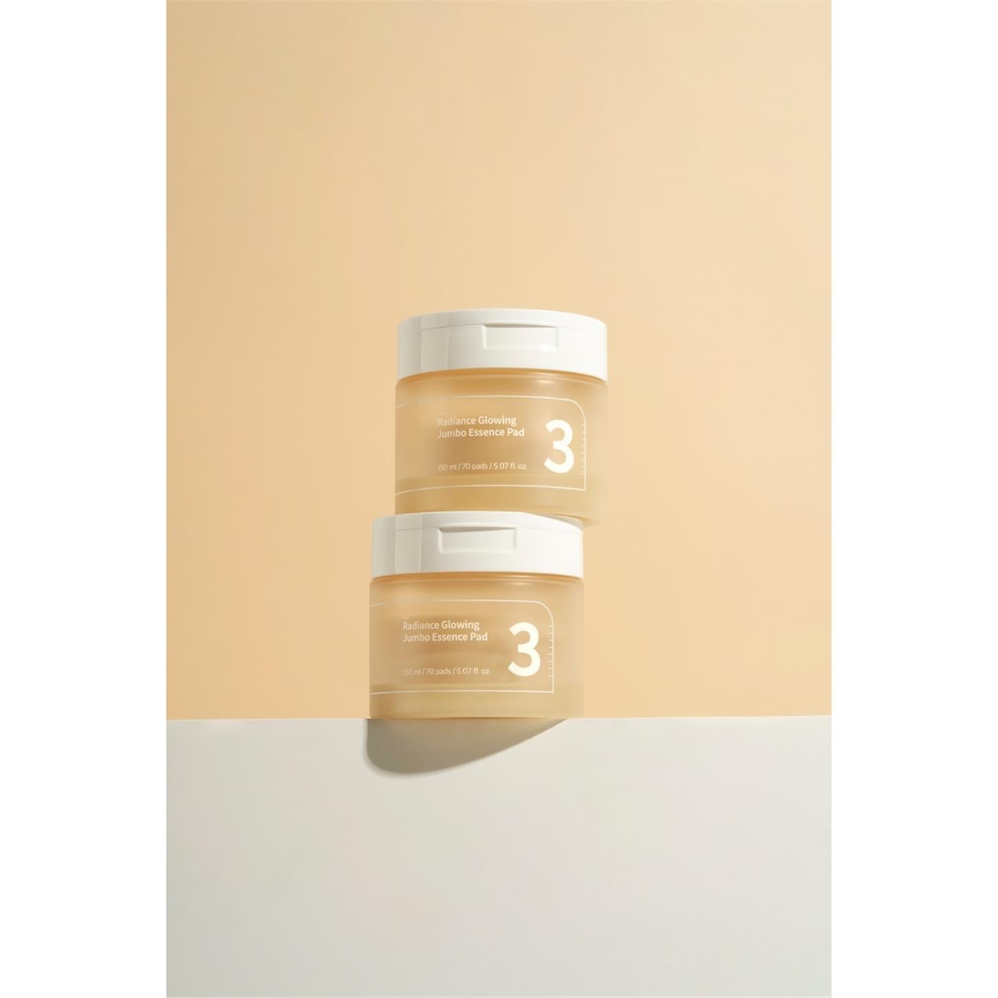 No.3 Radiance Glowing Jumbo Essence Pad - Canlandırıcı, Besletici, Aydınlatıcı Tonik Ped