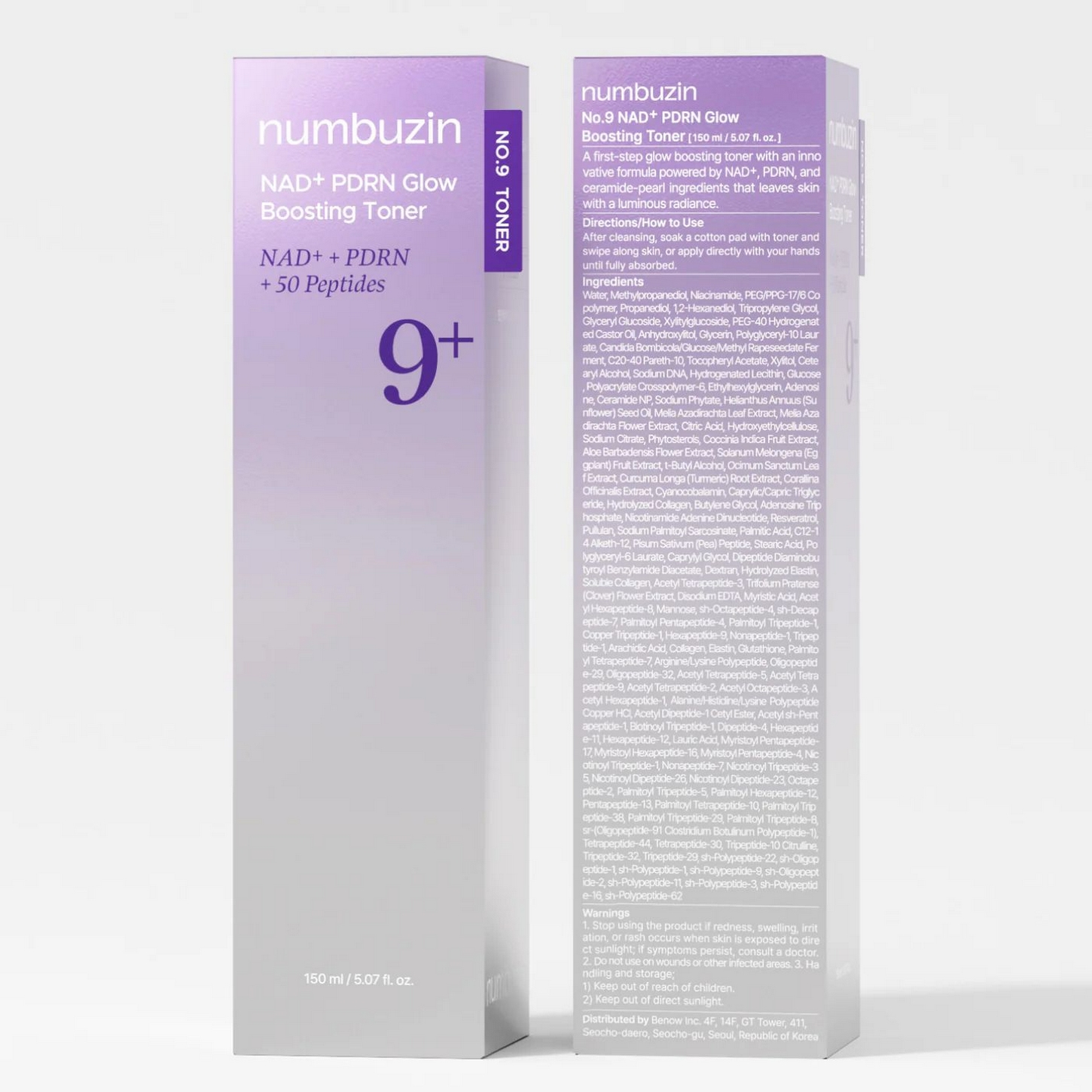 Numbuzin No.9 NAD PDRN Glow Boosting Toner - Hücresel Yenileyici, Sıkılaştırıcı ve Yoğun Nemlendirici Canlandırıcı Tonik 150ml