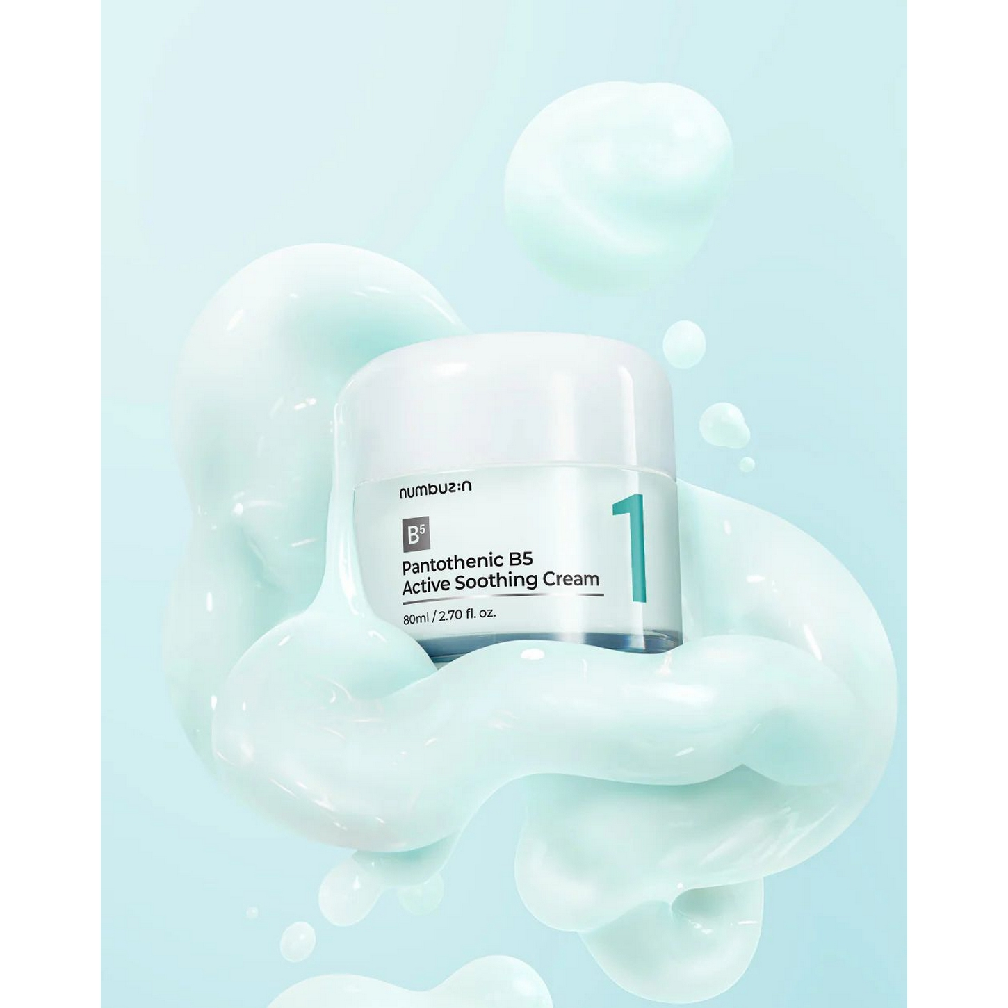 Numbuzin No.1 Pantothenic B5 Active Soothing Cream - Hassas ve Akneye Eğilimli Ciltler İçin Bariyer Destekli Nemlendirici Krem 80ml