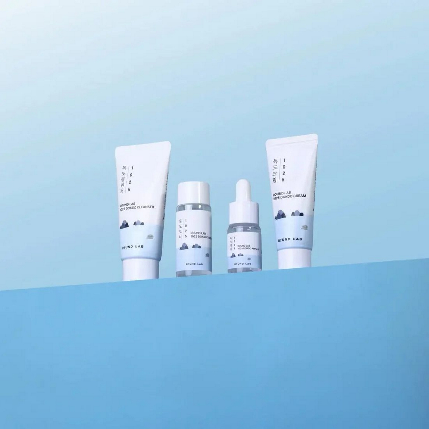 Round Lab 1025 Dokdo Trial Kit (Cleanser 30ml + Toner 20ml + Ampule 10ml + Cream 20ml) - Seyahat Boyu Deneme Seti 1adet