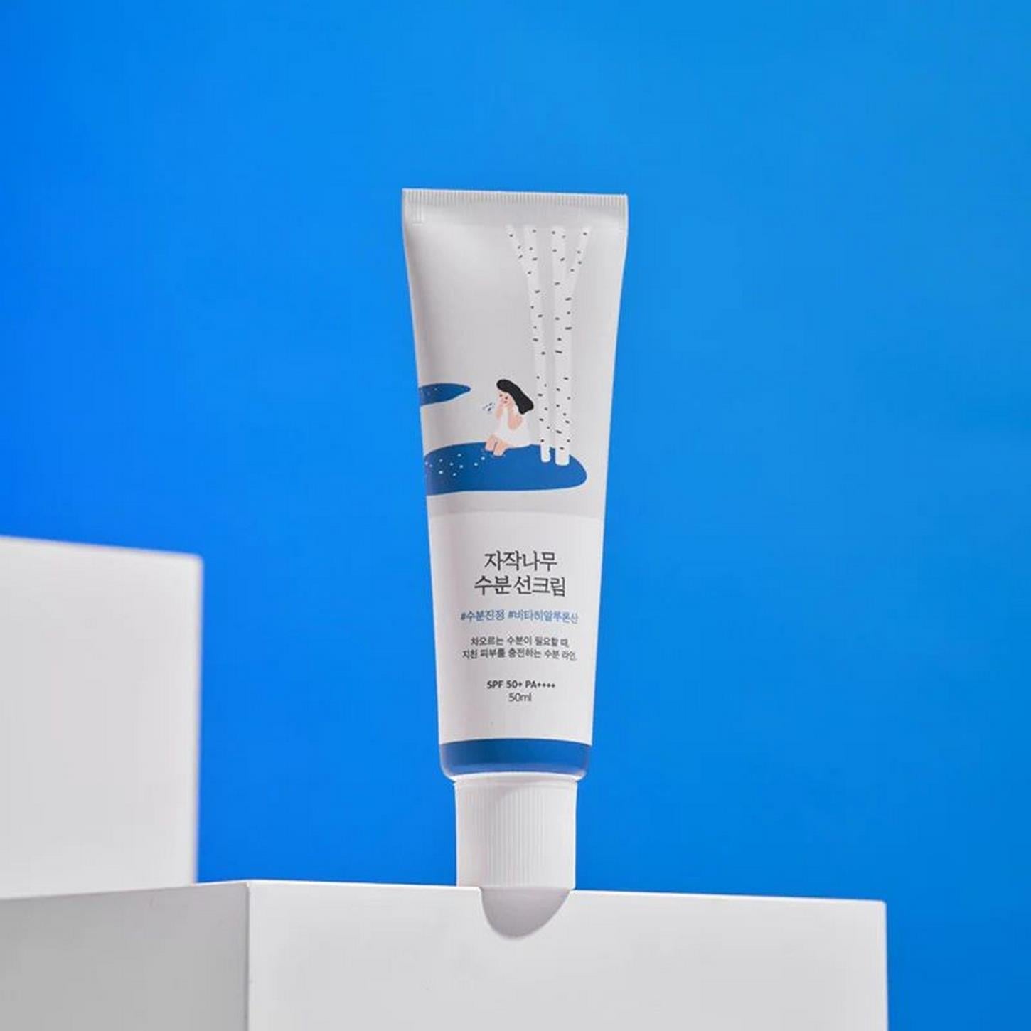 Round Lab Birch Juice Moisturizing Sunscreen - Huş Özlü Aydınlatıcı, Nemlendirici Güneş Kremi 50ml