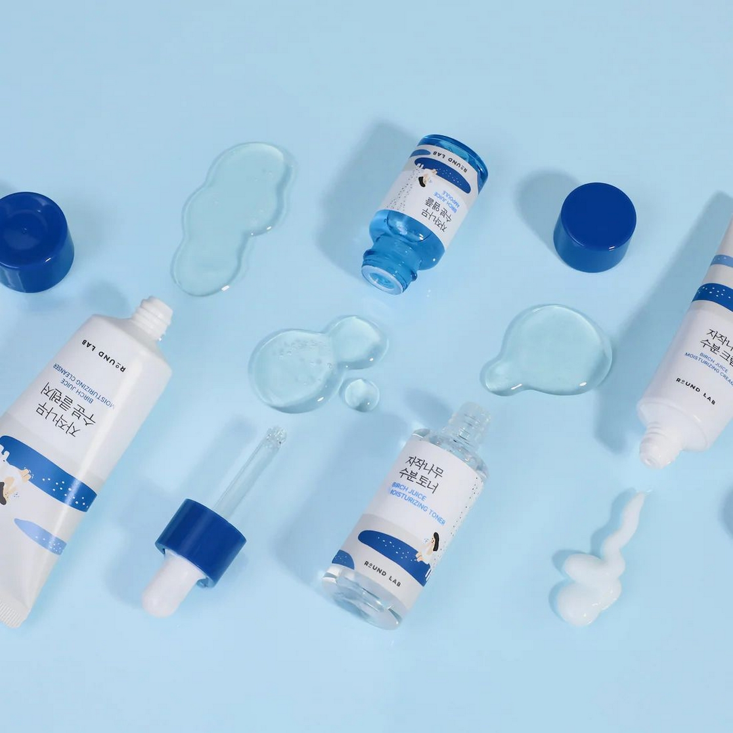 Round Lab Birch Juice Trial Kit (Cleanser 30ml + Toner 20ml + Ampoule 10ml + Cream 20ml) - Seyahat Boyu Deneme Seti 1adet