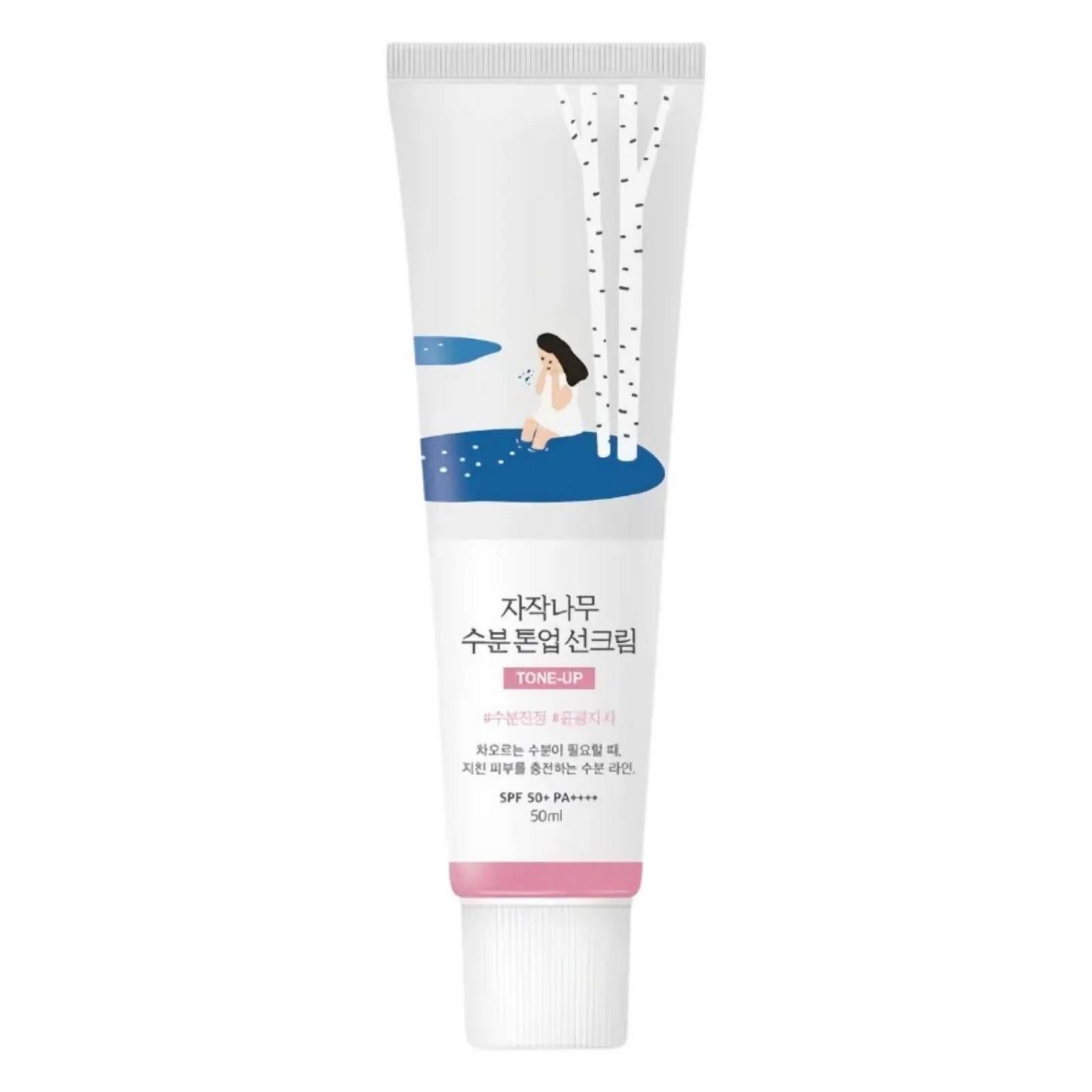 Round Lab Birch Moisture Tone-Up Sunscreen - Ton Eşitleyici, Aydınlatıcı Güneş Kremi 50ml
