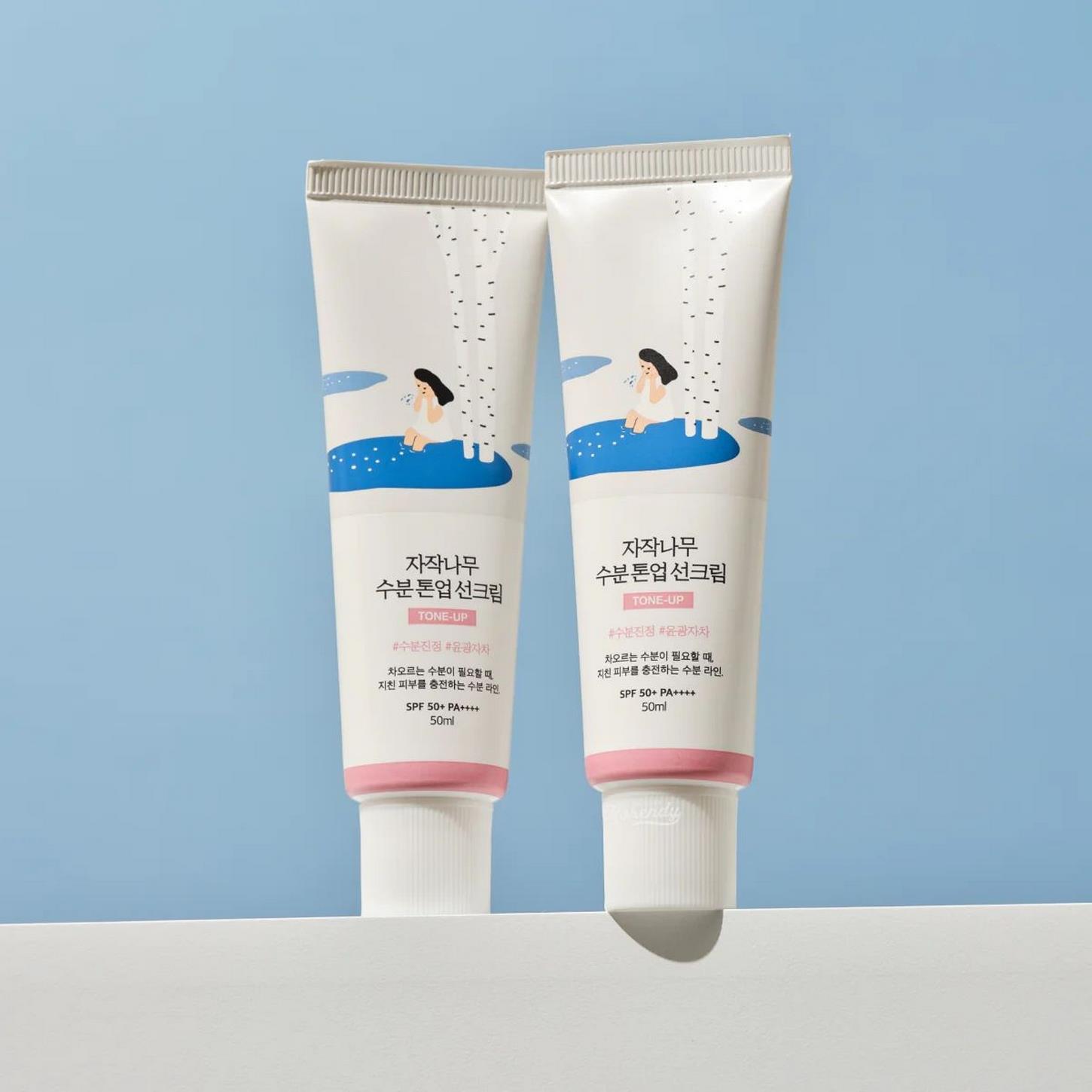 Round Lab Birch Moisture Tone-Up Sunscreen - Ton Eşitleyici, Aydınlatıcı Güneş Kremi 50ml