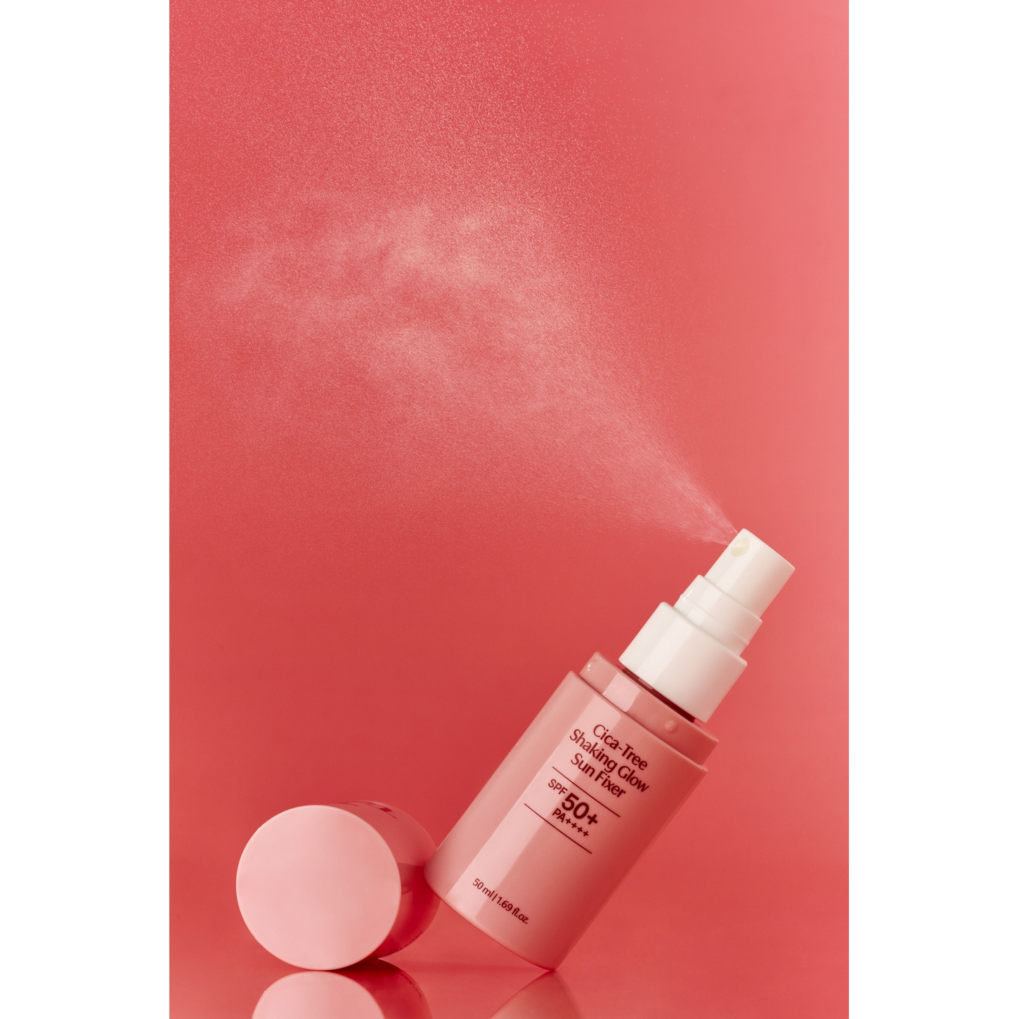 Tage Cica-Tree Shaking Glow Sun Fixer SPF 50+ PA++++ – Işıltılı Bitişli Makyaj Sabitleyici Güneş Koruyucu Sprey 50ml