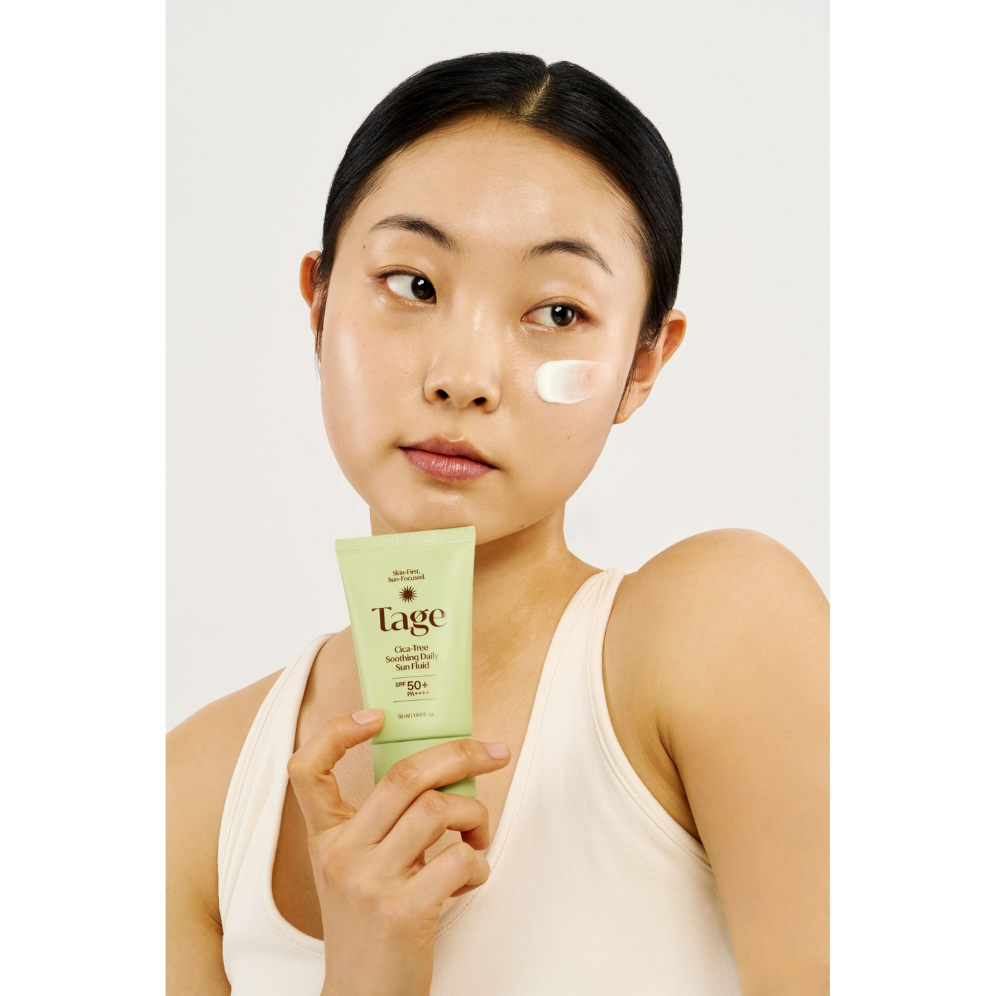 Tage Cica-Tree Soothing Daily Sun Fluid SPF 50+ PA++++ – Yatıştırıcı Günlük Güneş Koruyucu Fluid 50ml