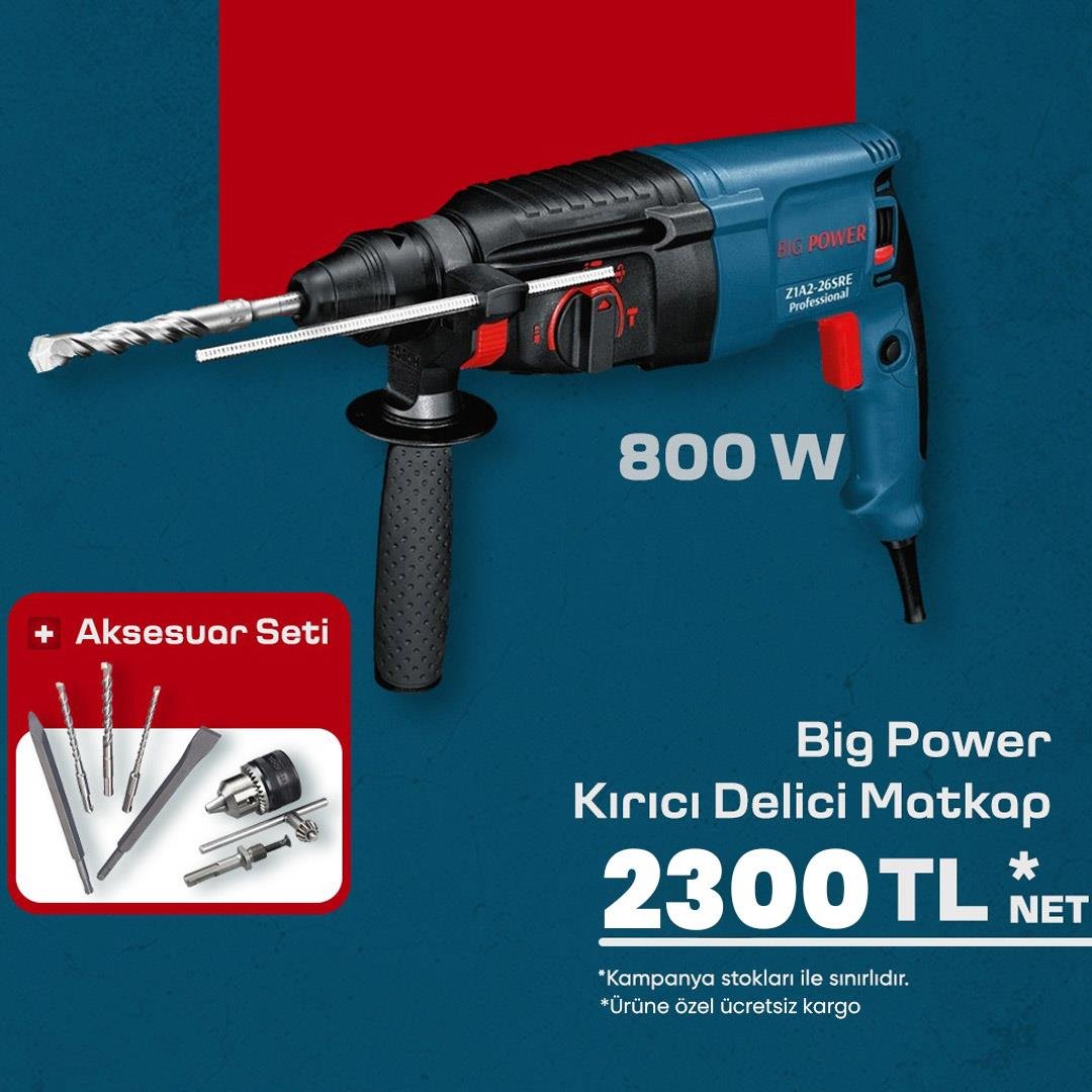 BigPower Darbeli Kırıcı Delici Matkap