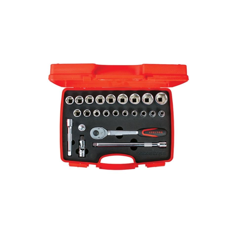 İZELTAŞ 1/2'' ALTI KÖŞE LOKMA ANAHTAR TAKIMI 24 PARÇA