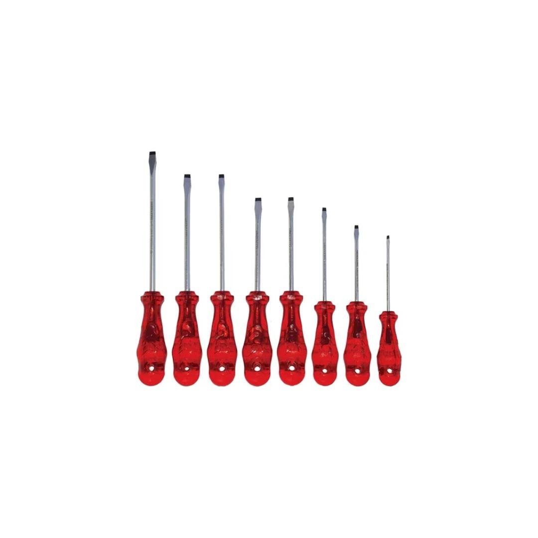 İZELTAŞ Kraft Seri Düz Uçlu Tornavida Serisi - 8 Parça