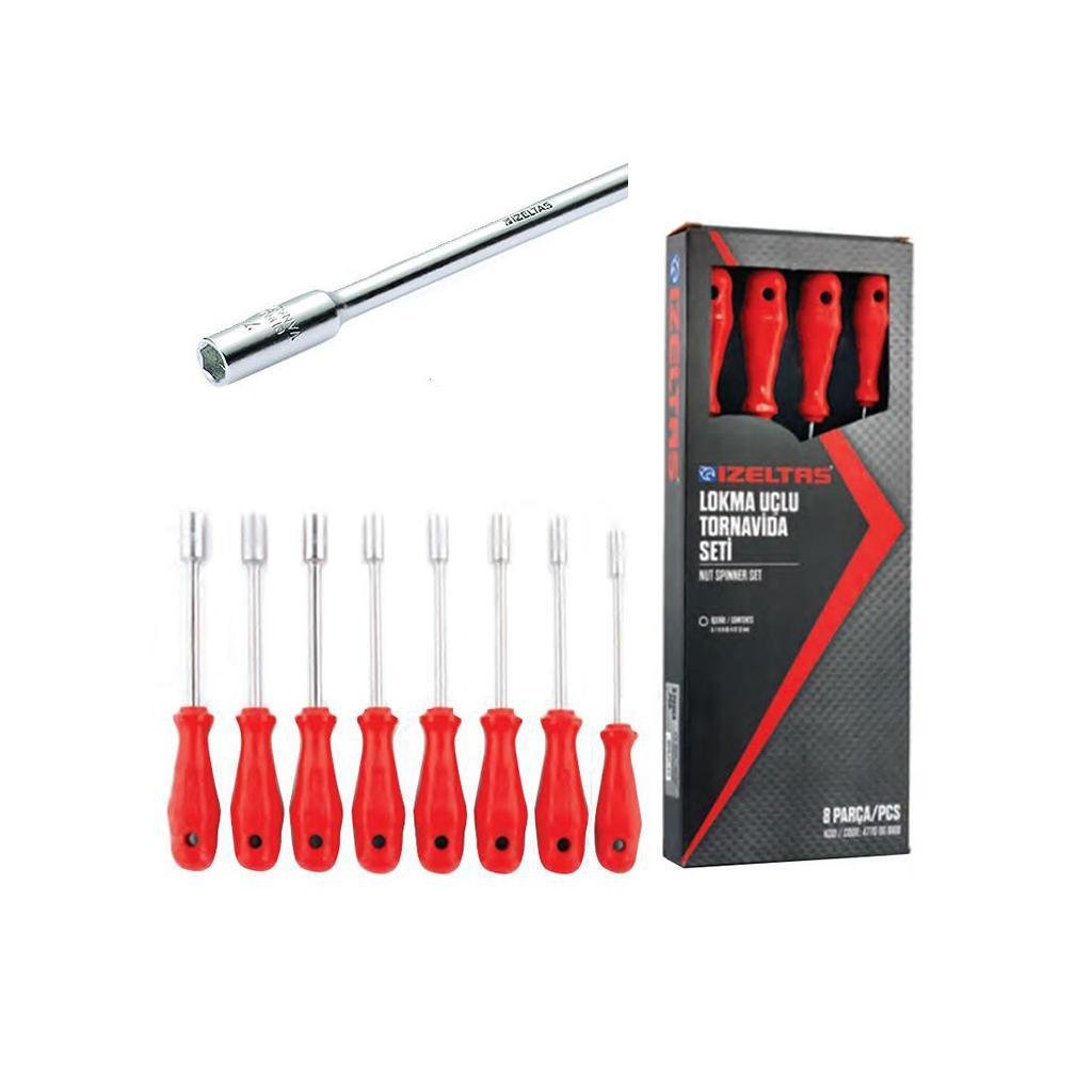 İZELTAŞ Lokma Uçlu Tornavida Seti - 8 Parça