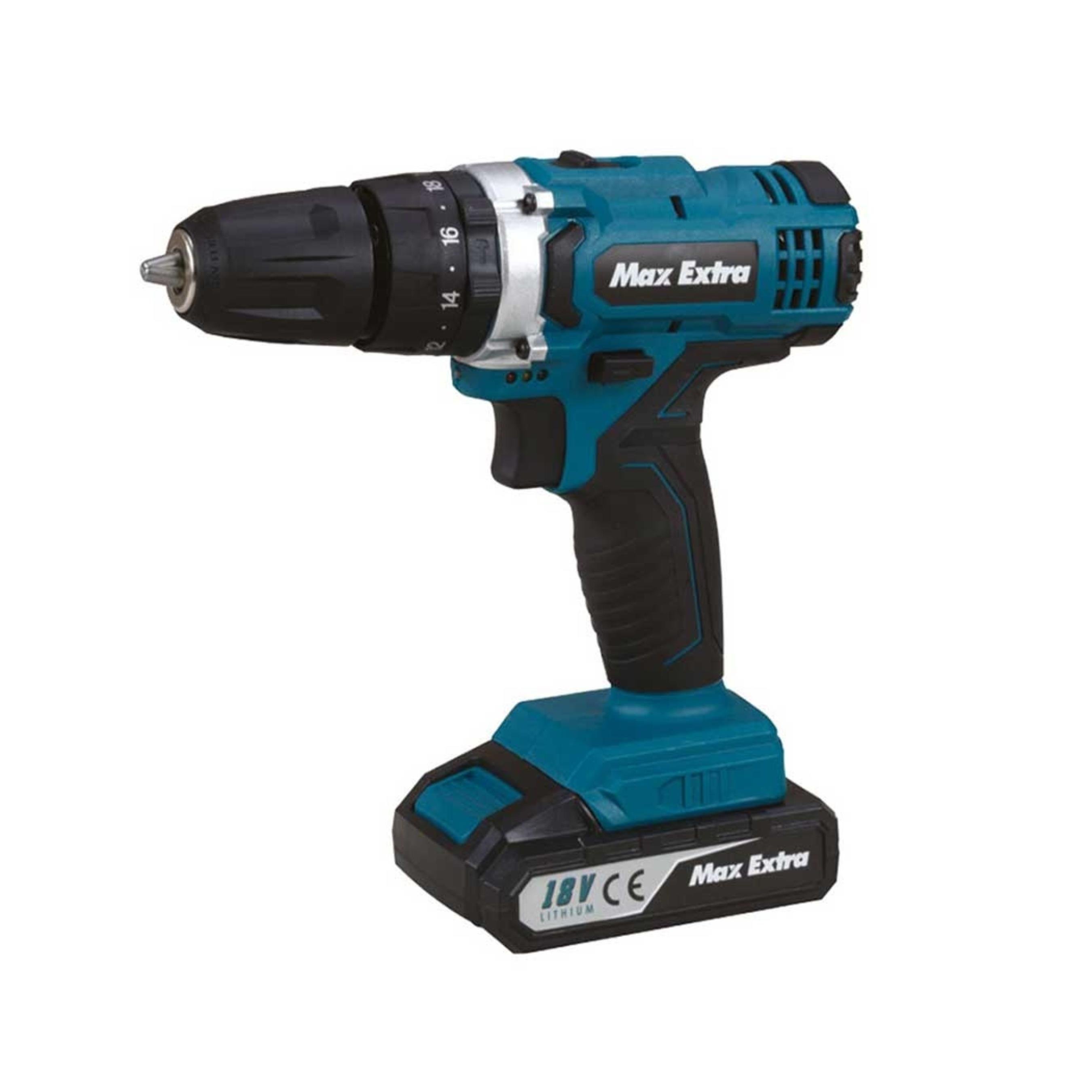 Max Extra MXP1960D 18V Li Profesyonel Çift Akülü Darbeli Matkap