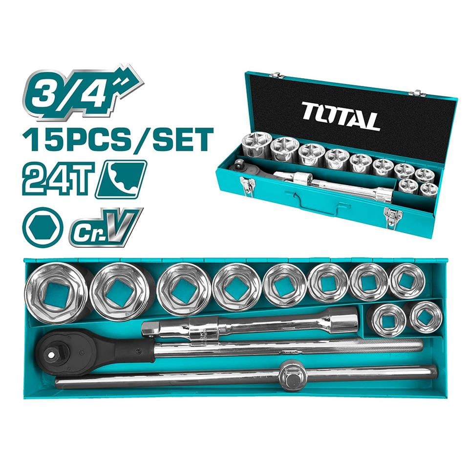 TOTAL 15 Parça 3/4'' Lokma Takımı - THT341151