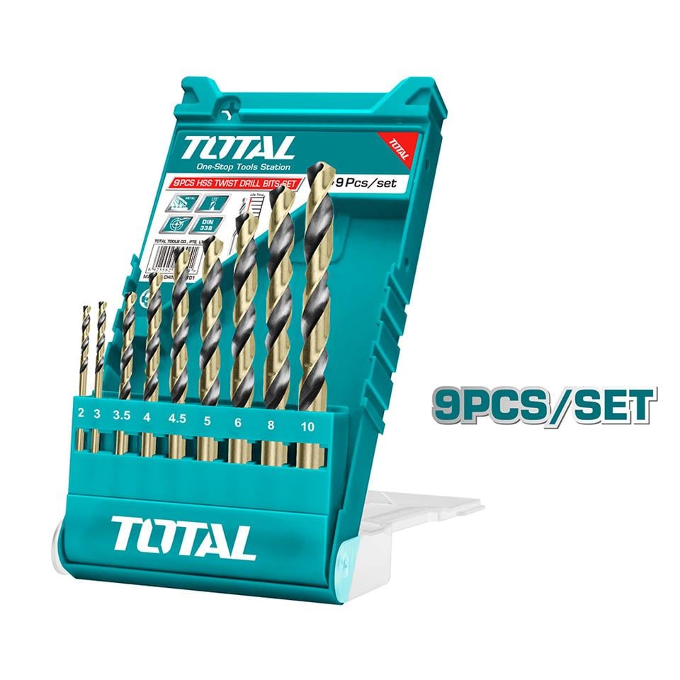 TOTAL 9 lu HSS Twist Matkap Uç Seti - TACSD0095