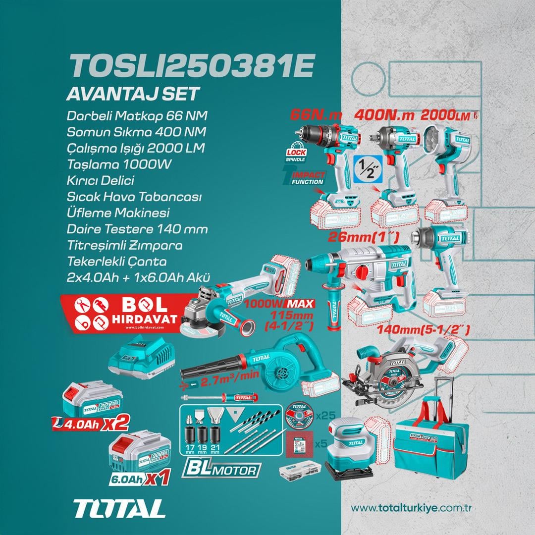 TOTAL 9'LU AVANTAJ SETİ TOSLI250381E
