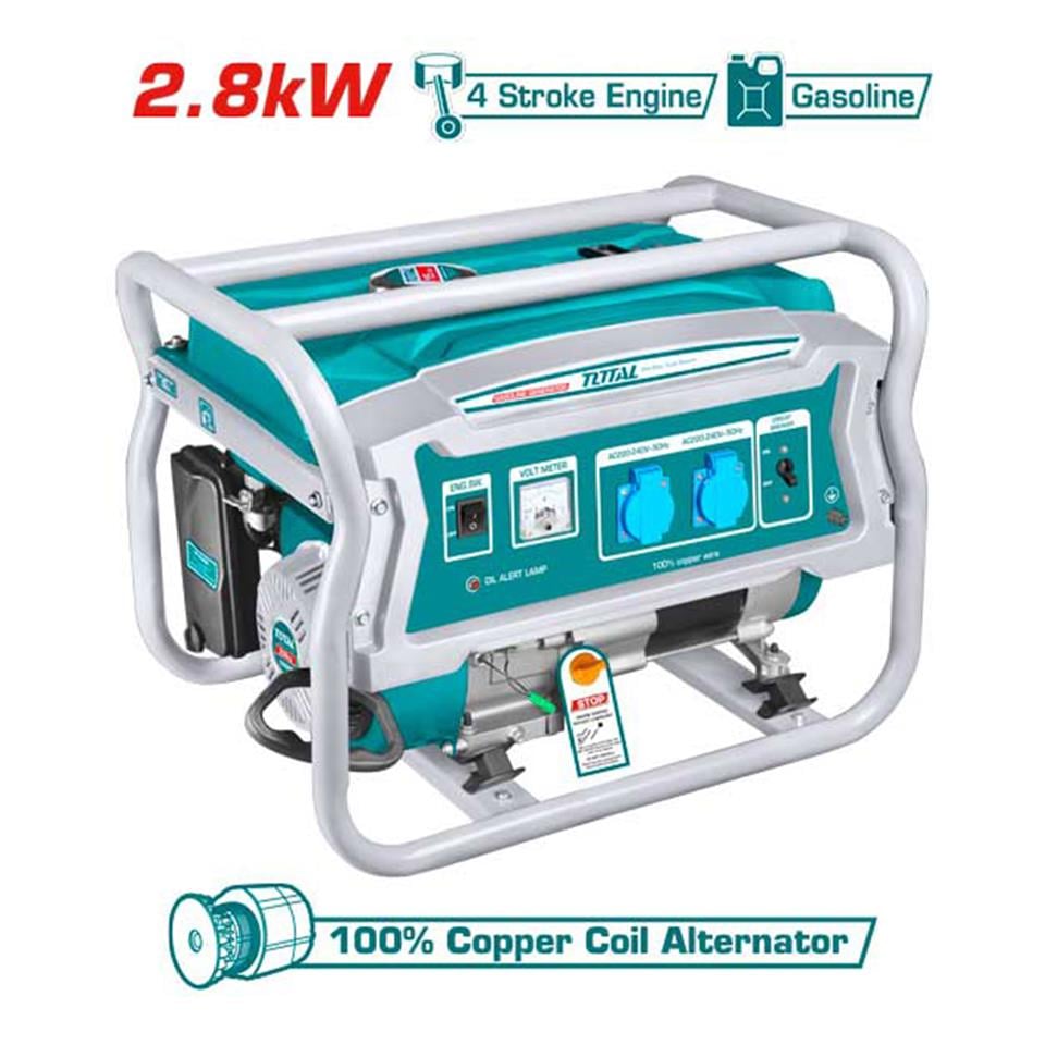 TOTAL Benzinli Jeneratör 2.8kW - TP1350096E