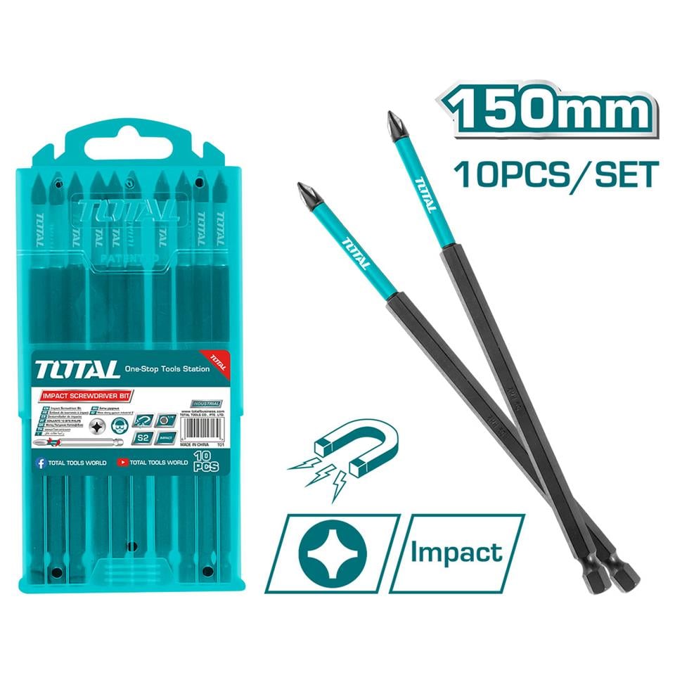 TOTAL Darbeli 150MM PH1 Bits Ucu - TACIM16PH163
