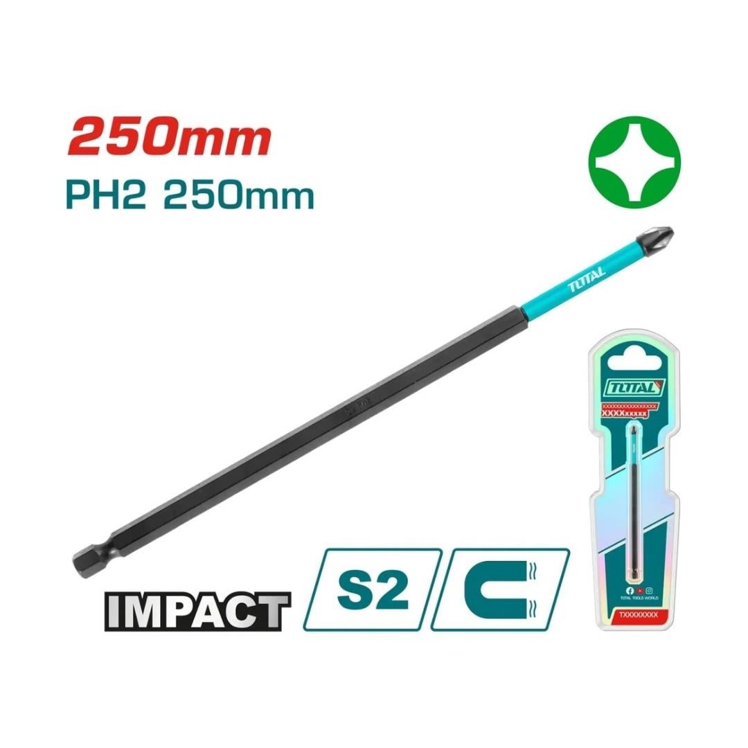 TOTAL DARBELİ 250MM PH2 BİTS UÇ TACIM71PH2250