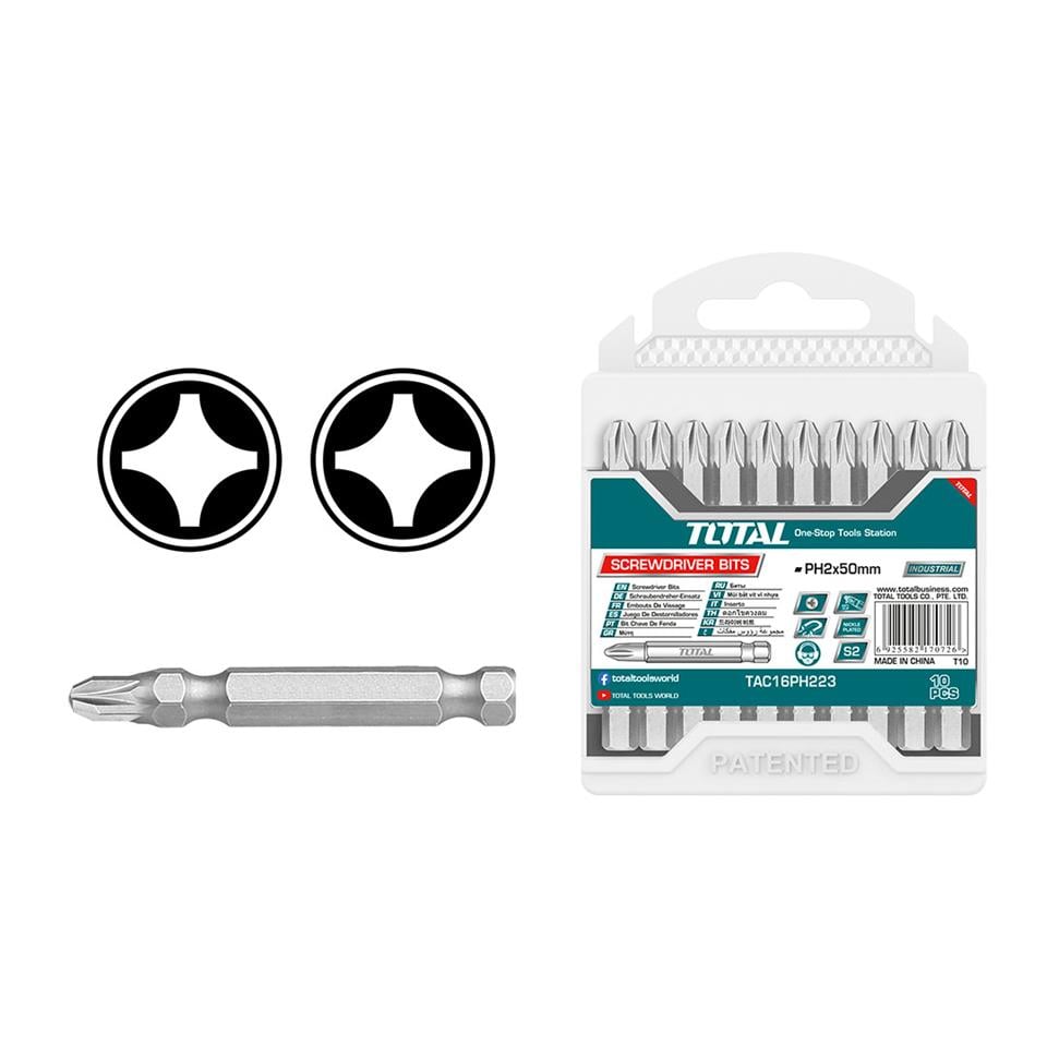 TOTAL Krom PH2 50 mm Bits Ucu - TAC16PH223