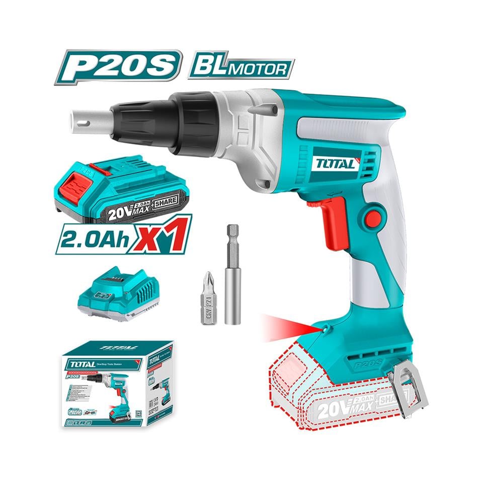 TOTAL Li-Ion Akülü Alçıpan Vidalama Makinesi - TDSLI204200-1