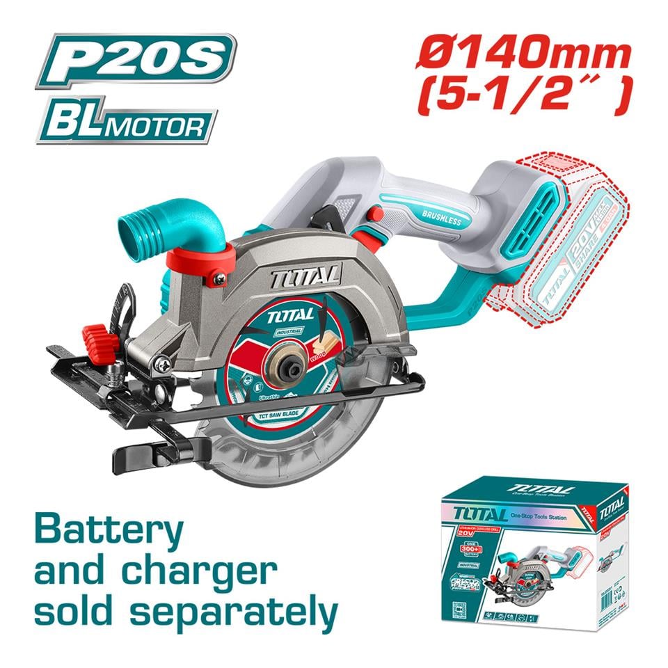 TOTAL Li-Ion Akülü Daire Testere (Solo) - TSLI1402