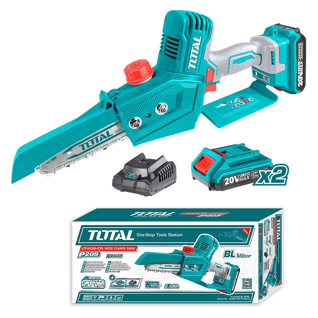TOTAL Li-Ion Akülü Mini Zincirli Testere (2 Zincir) - TGSLI20681