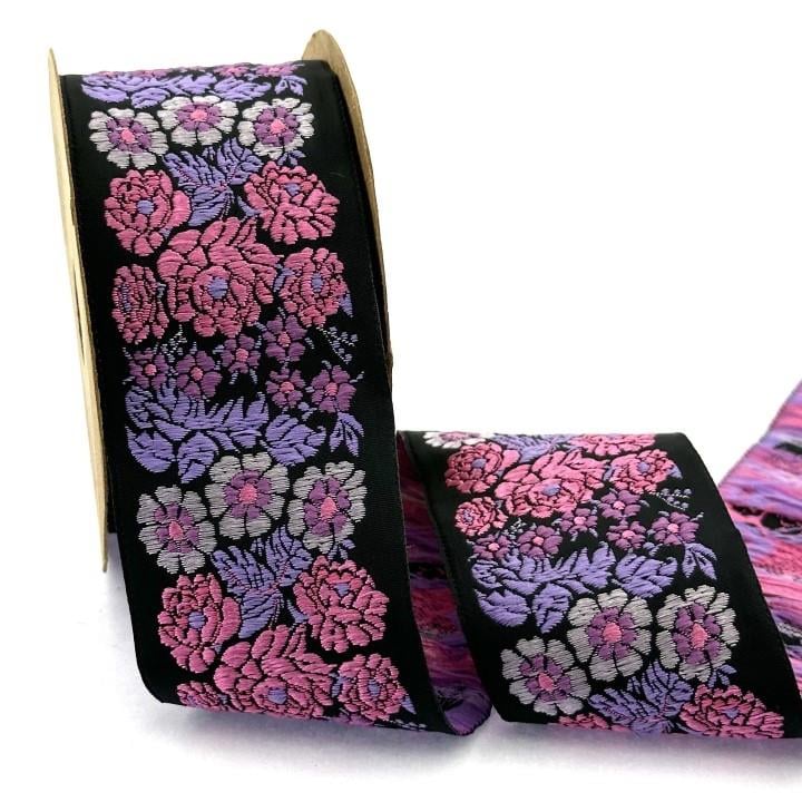 Flowers Border Blue Purple