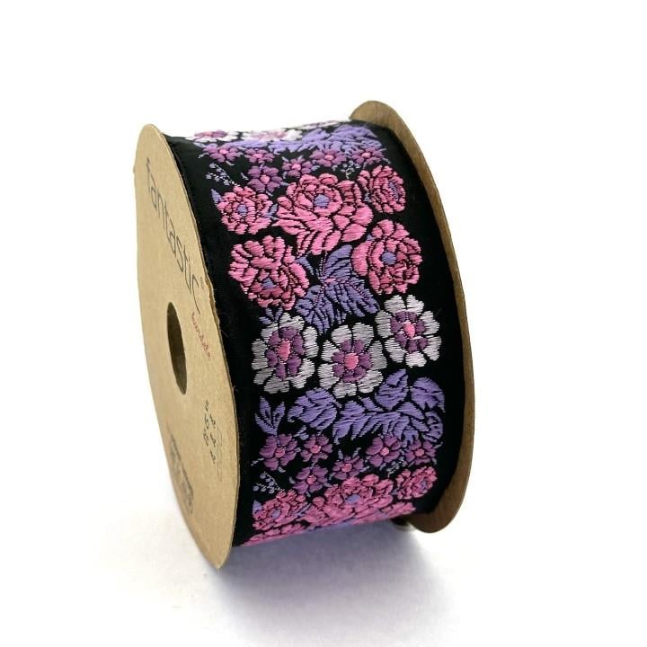 Flowers Border Blue Purple