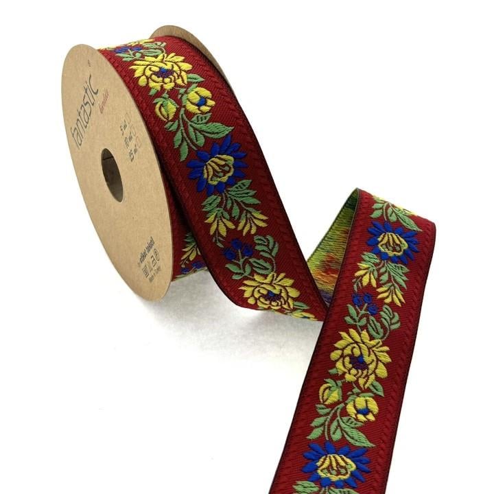 Flowers Border Blue Yellow