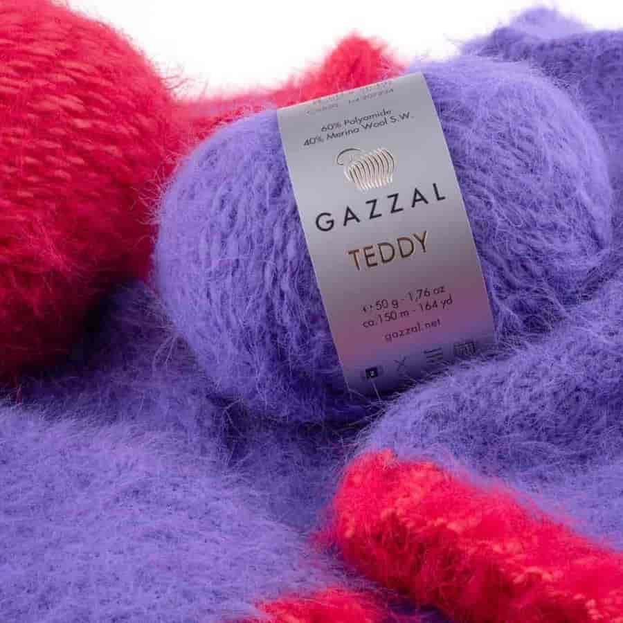 Gazzal Teddy Yarn 50g 6553 – Soft Plush Yarn for Knitting, Crochet & Amigurumi Projects
